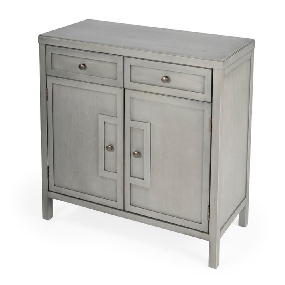 Imperial Gray Wood Console Cabinet with Storage