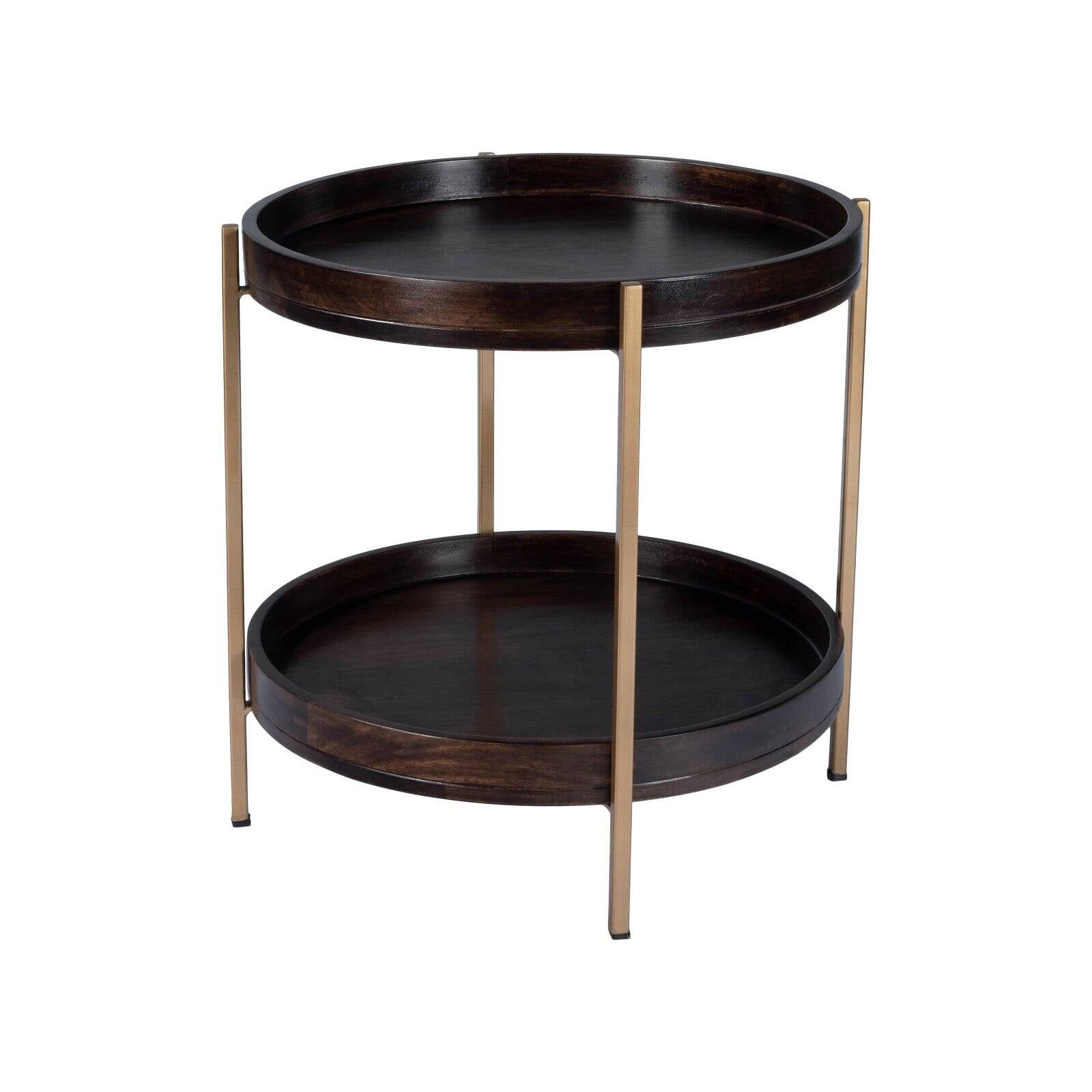 Damirra Round Wood & Metal 94" Side Table