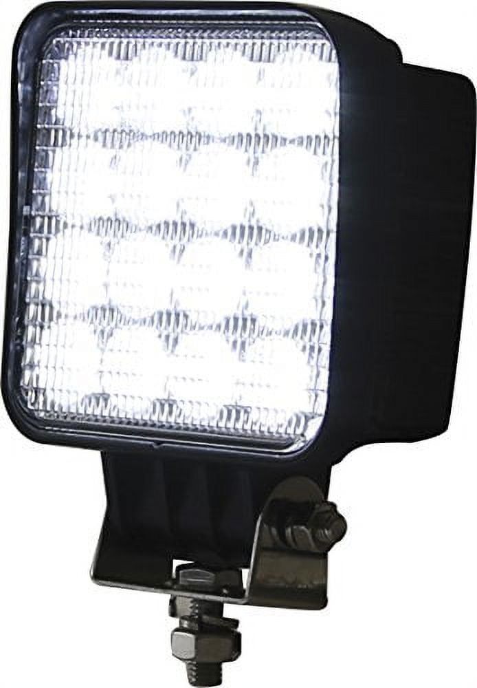 Sleek 4.5" Black Aluminum LED Flood Light with Clear Lens