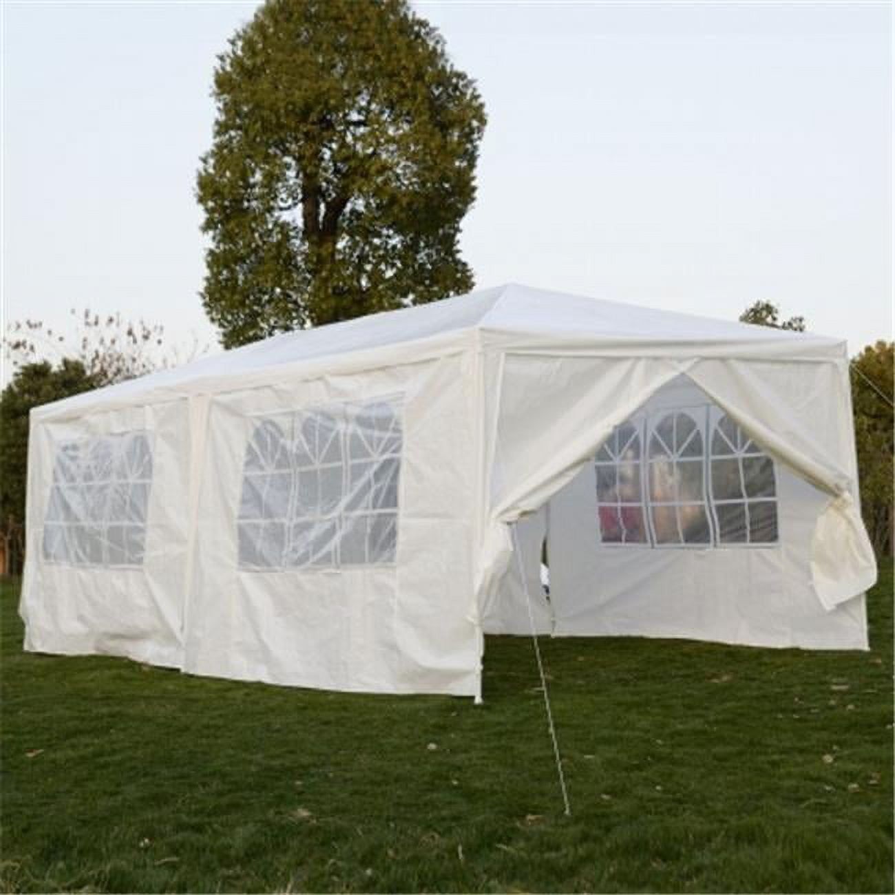 Heavy Duty White Polyethylene Outdoor Canopy Tent 10' x 20'