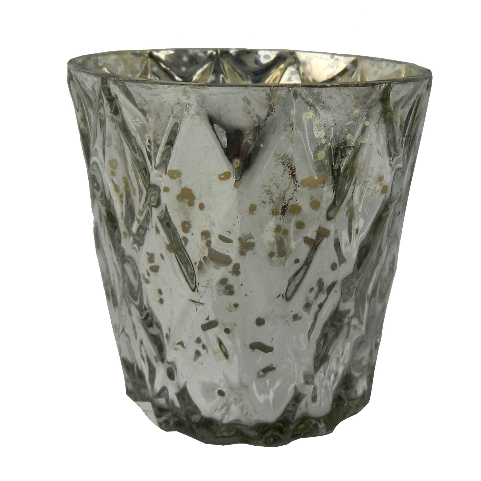 2.75" Silver Diamond Patterned Soy Wax Scented Candle