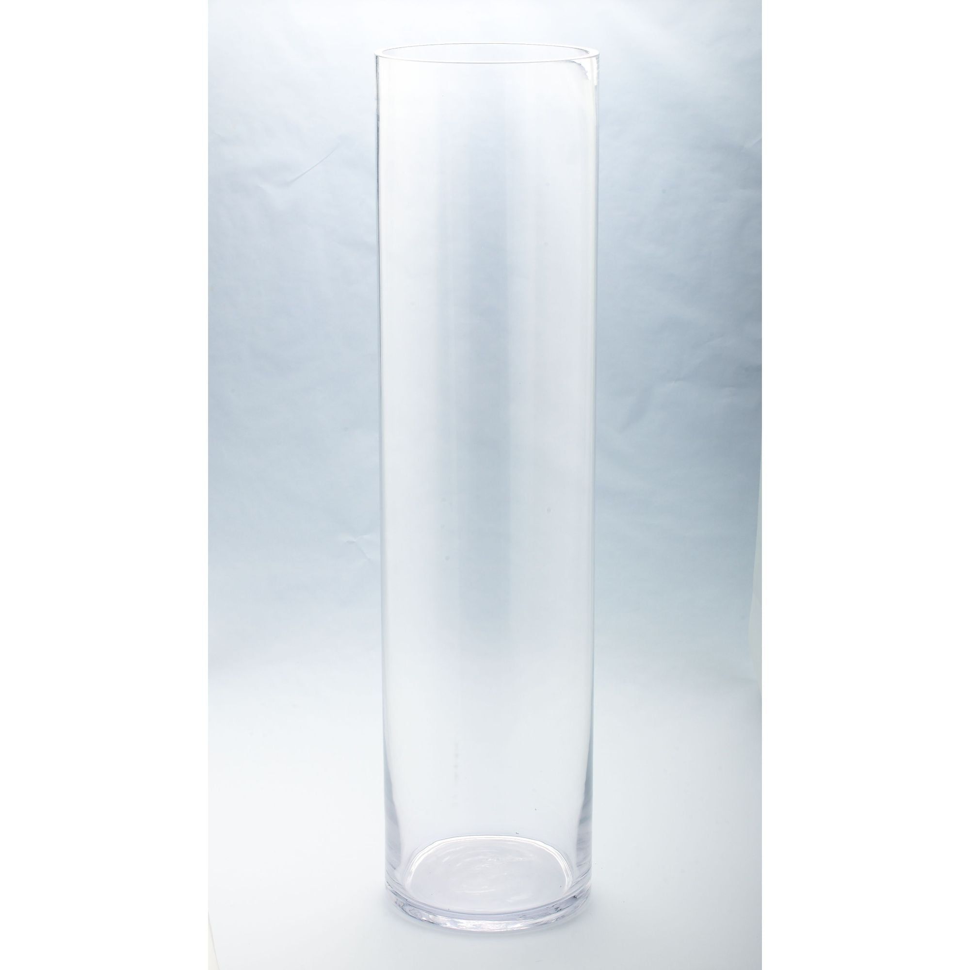 31.5" Clear Glass Cylindrical Flower Vase Table Decor