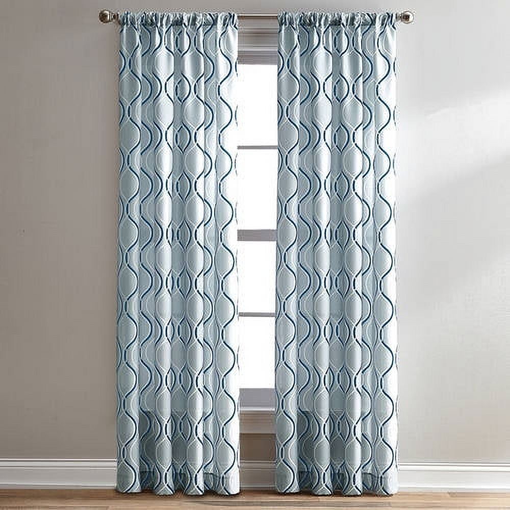 Gray Light-Filtering Polyester Rod Pocket Window Panel, 50" x 63"