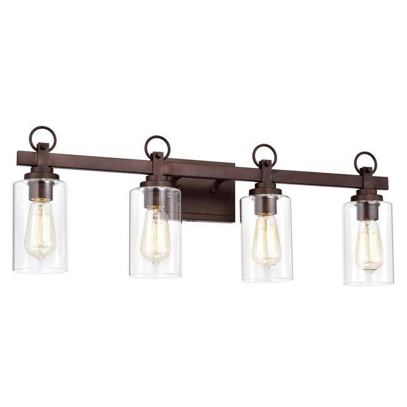 Exton Traditional Transitional Oil Rubbed Bronze Bathroom Vanity Light, 29" Wide