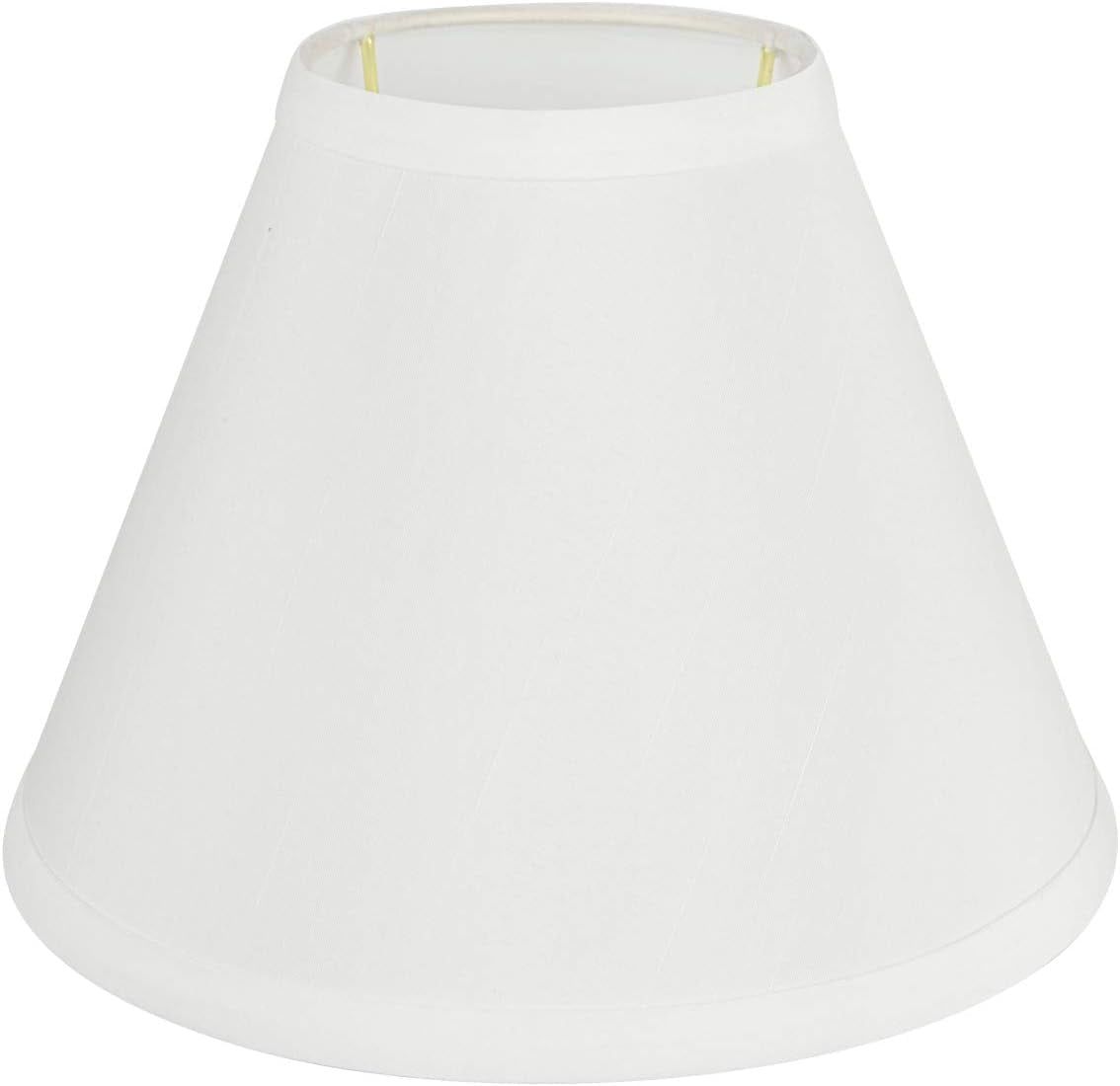 White Fabric Hardback Empire Lamp Shade, 11" Wide