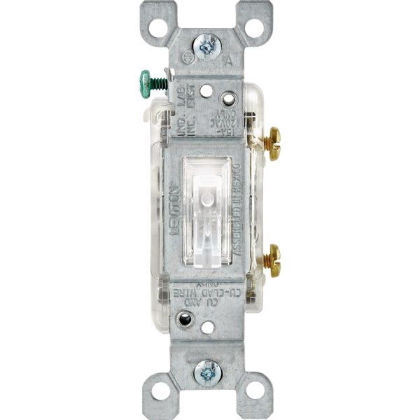 Clear LED Illuminated Single-Pole Toggle Switch