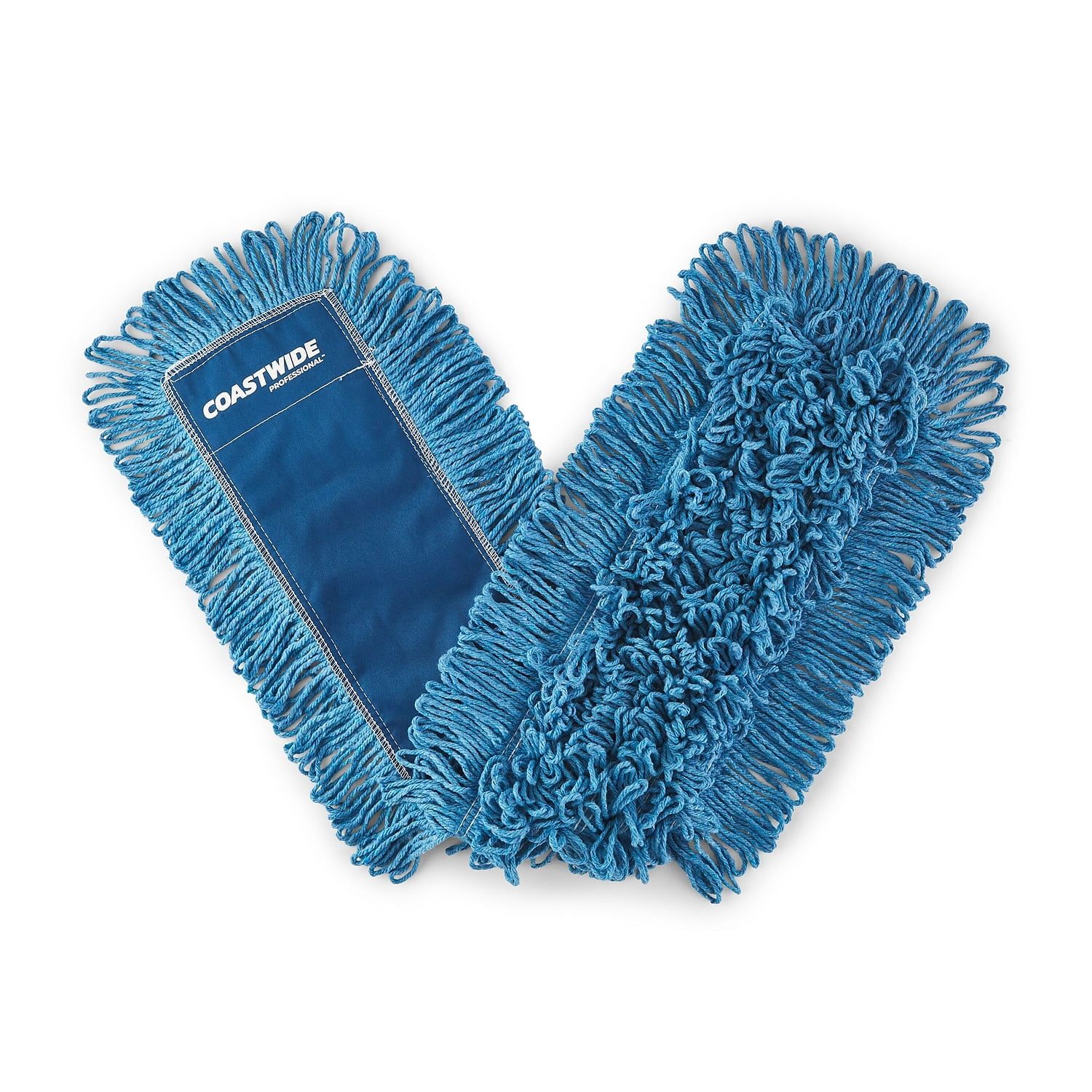 Blue Cotton 36" Looped-End Dust Mop Head