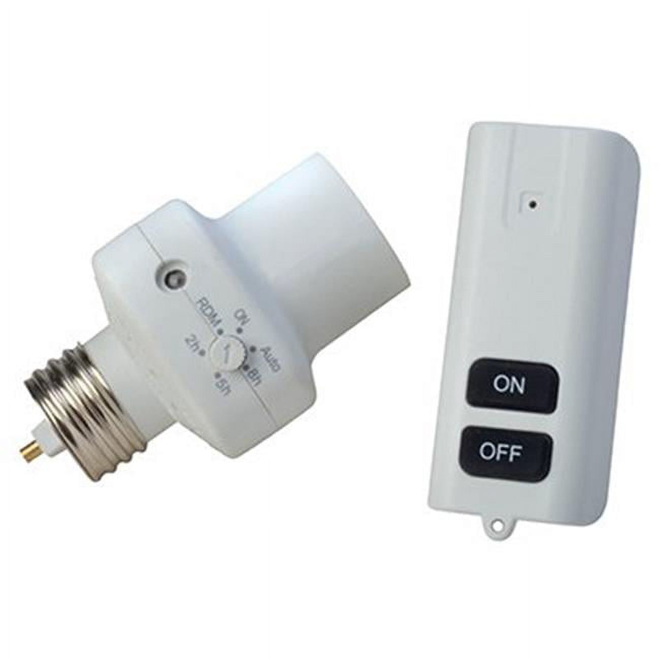 White Indoor Light Control Socket with Remote and Timer