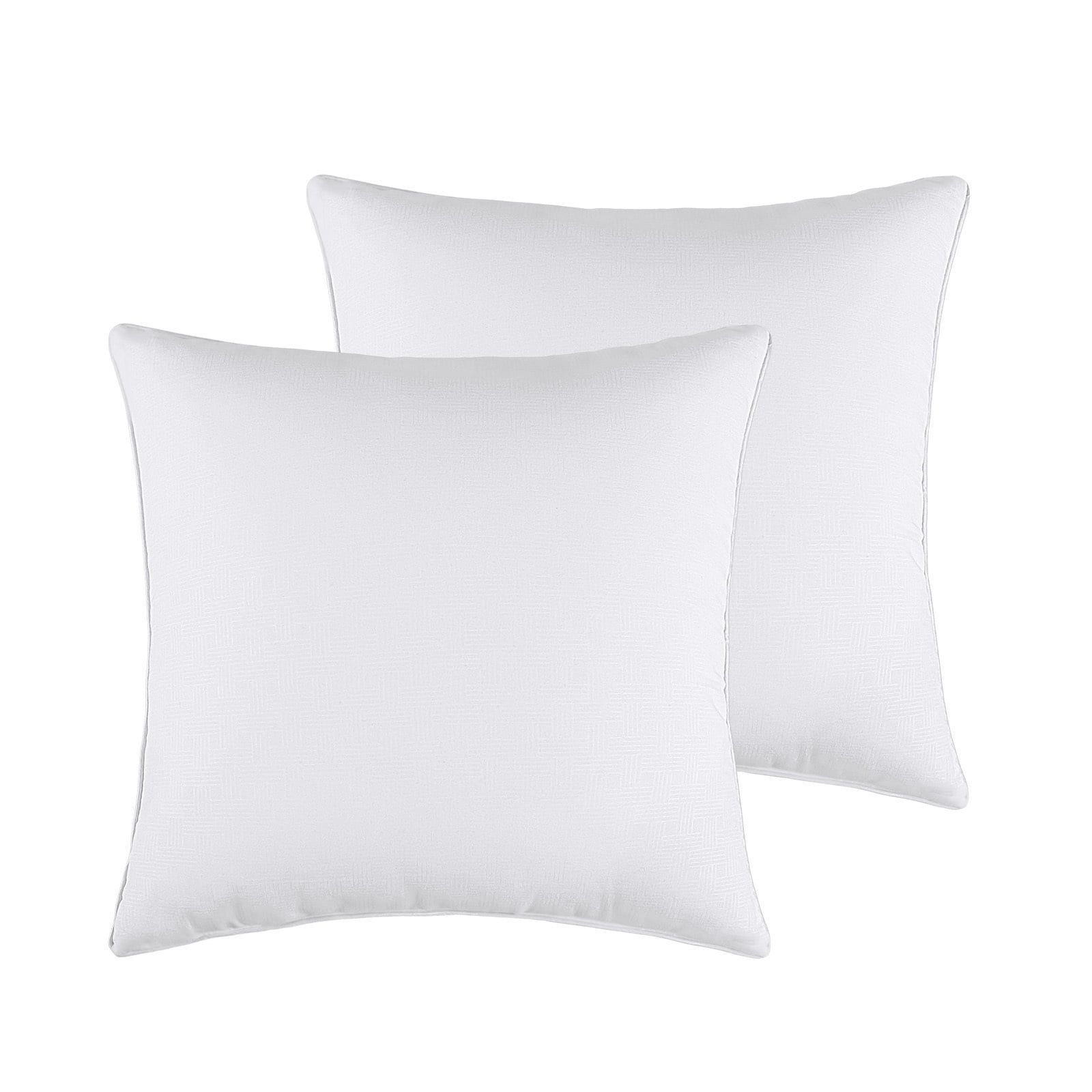 Set of 2 White Cotton Feather Down Throw Pillow Inserts, 14x14