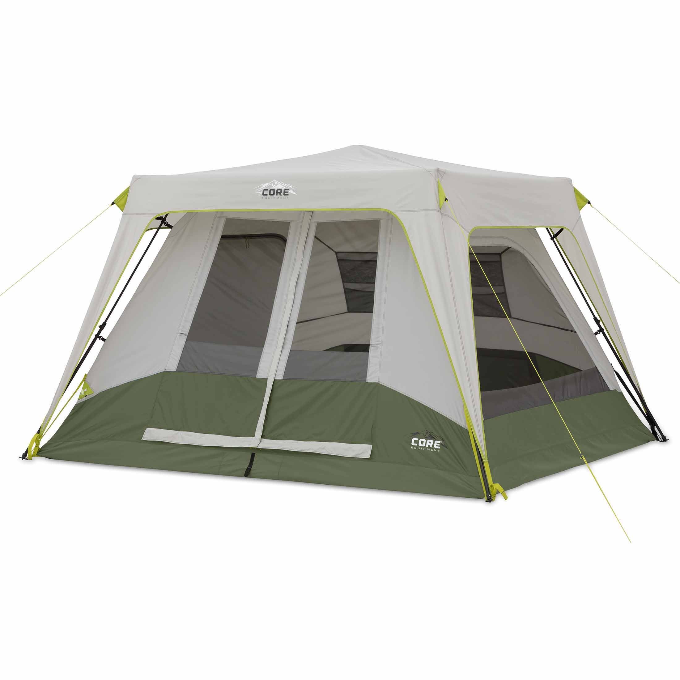 CORE 6-Person Green Polyester Instant Cabin Tent with Carry Bag