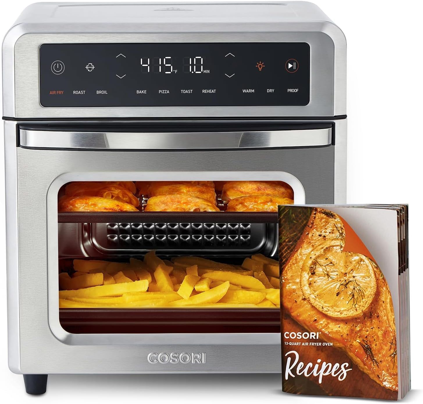 COSORI 13-Quart Stainless Steel Air Fryer Toaster Oven with Rotisserie