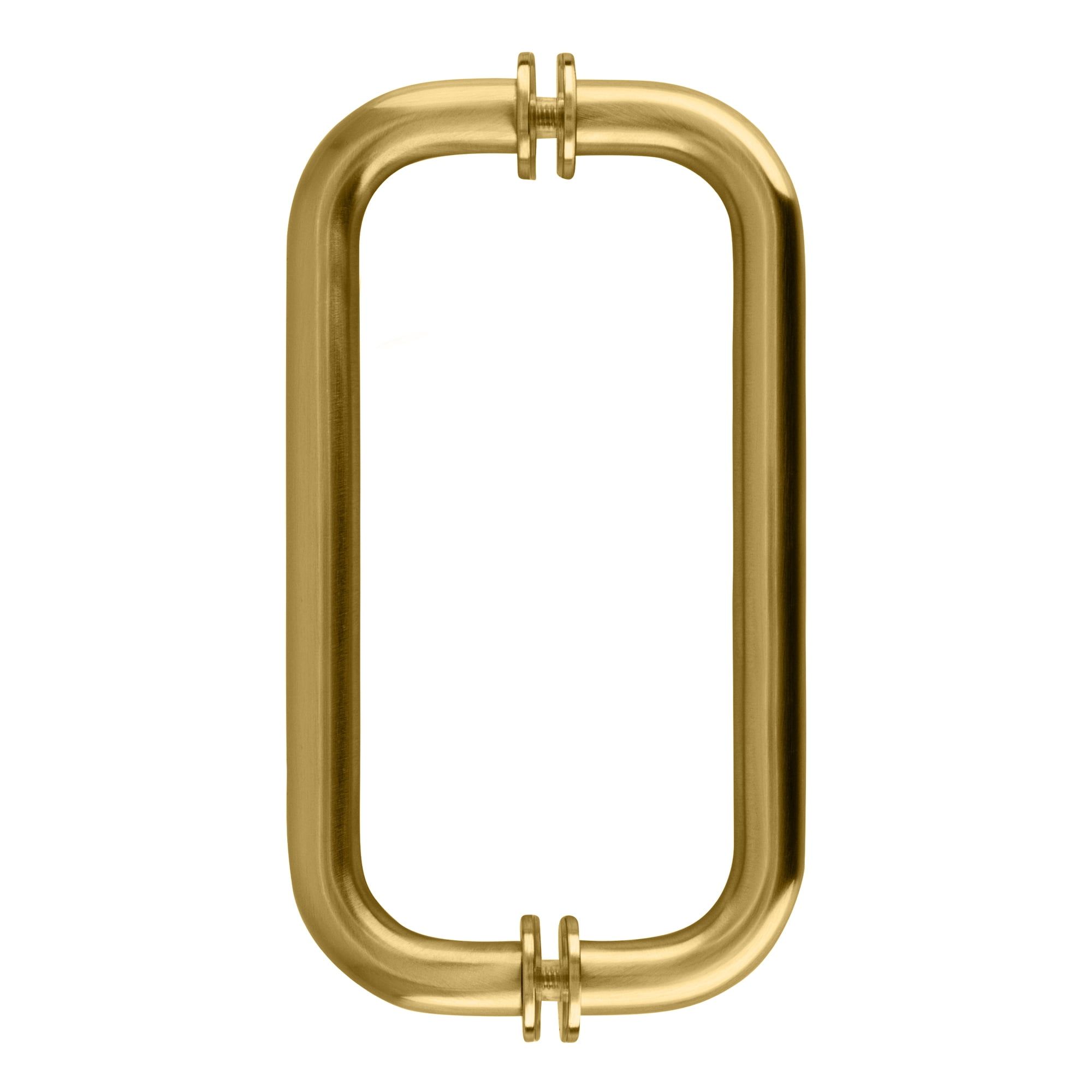 8" Satin Brass Tubular Back-to-Back Pull Handle