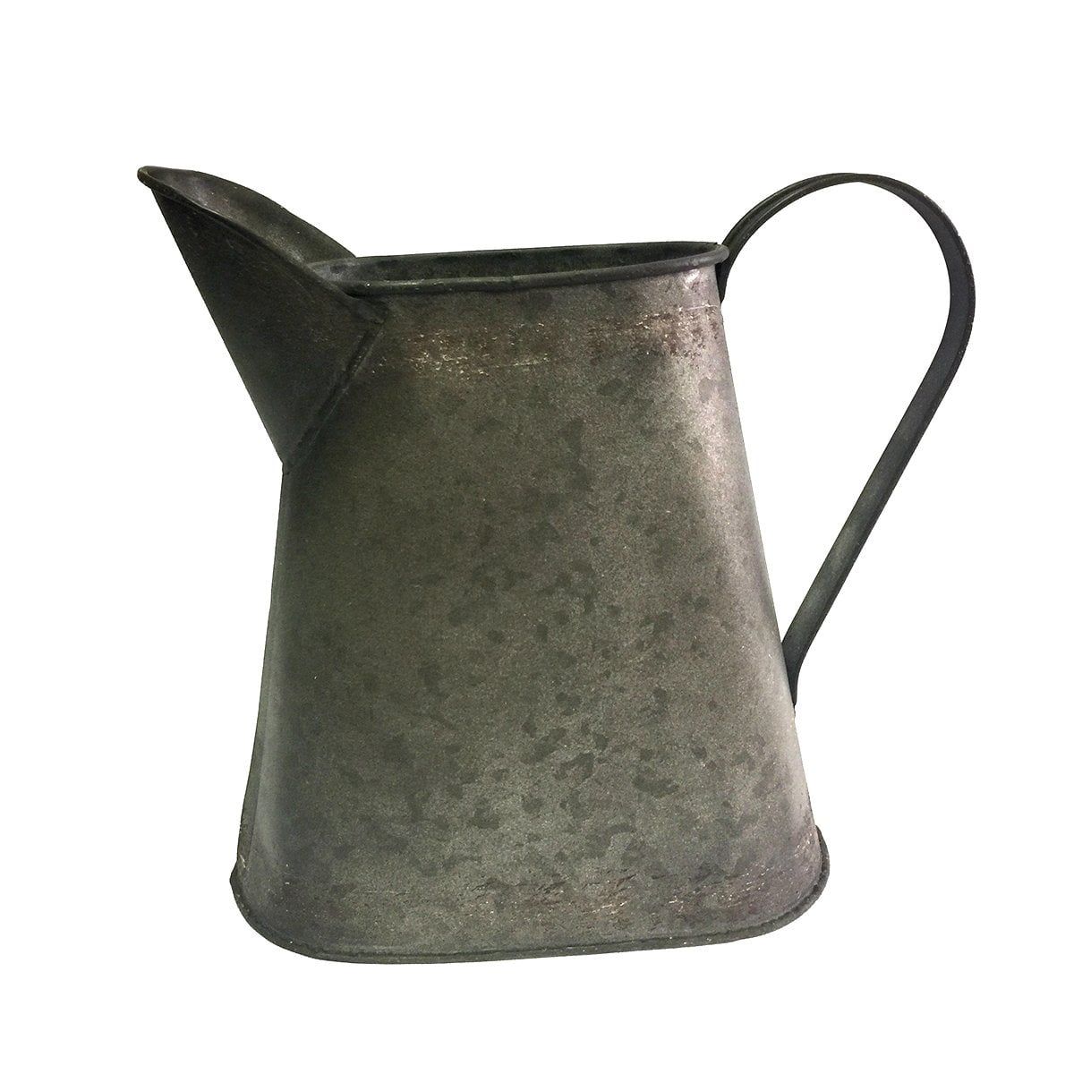 Small Gray Metal Industrial Decorative Pitcher