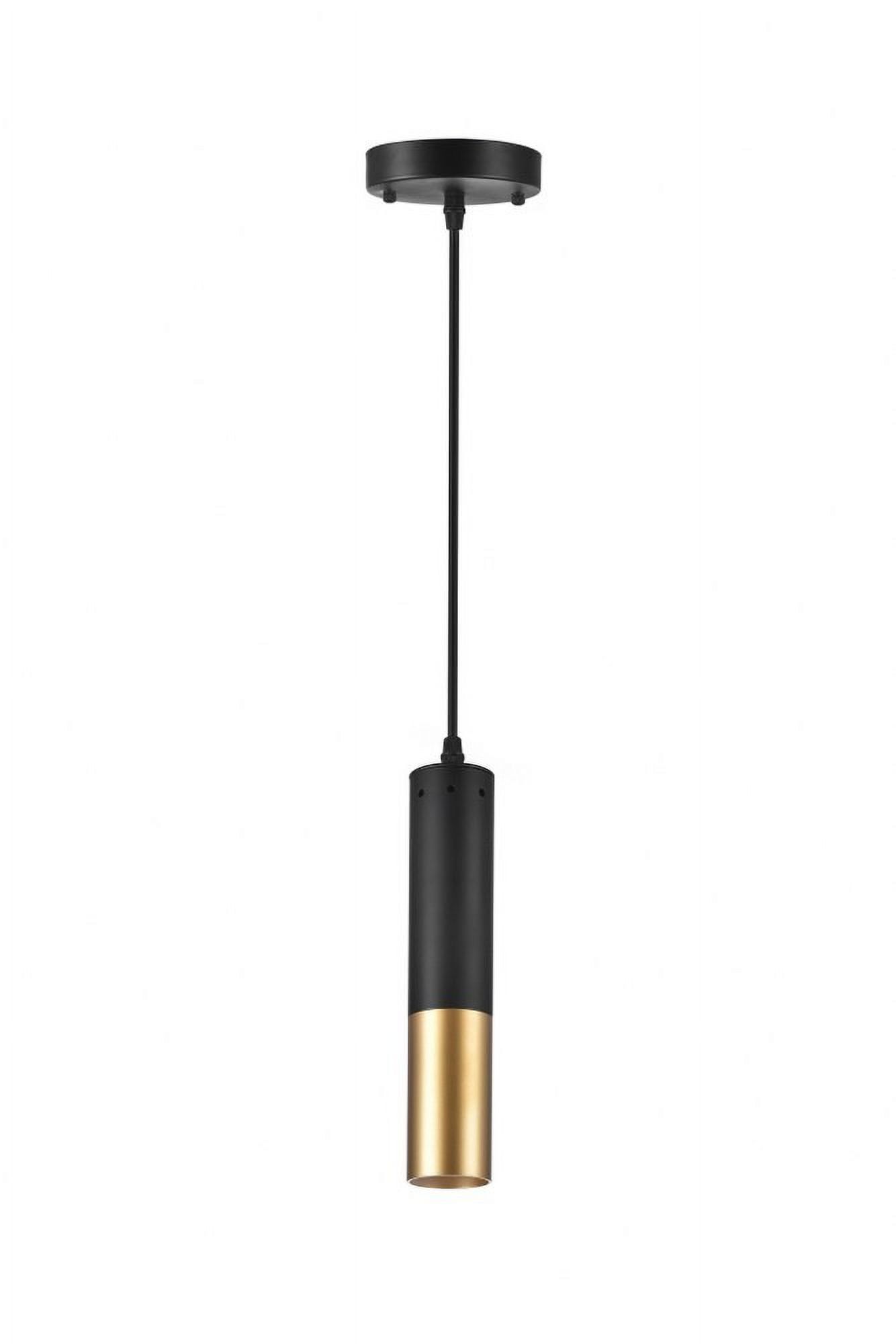 Anem Matte Black and Satin Gold LED Mini Pendant Light