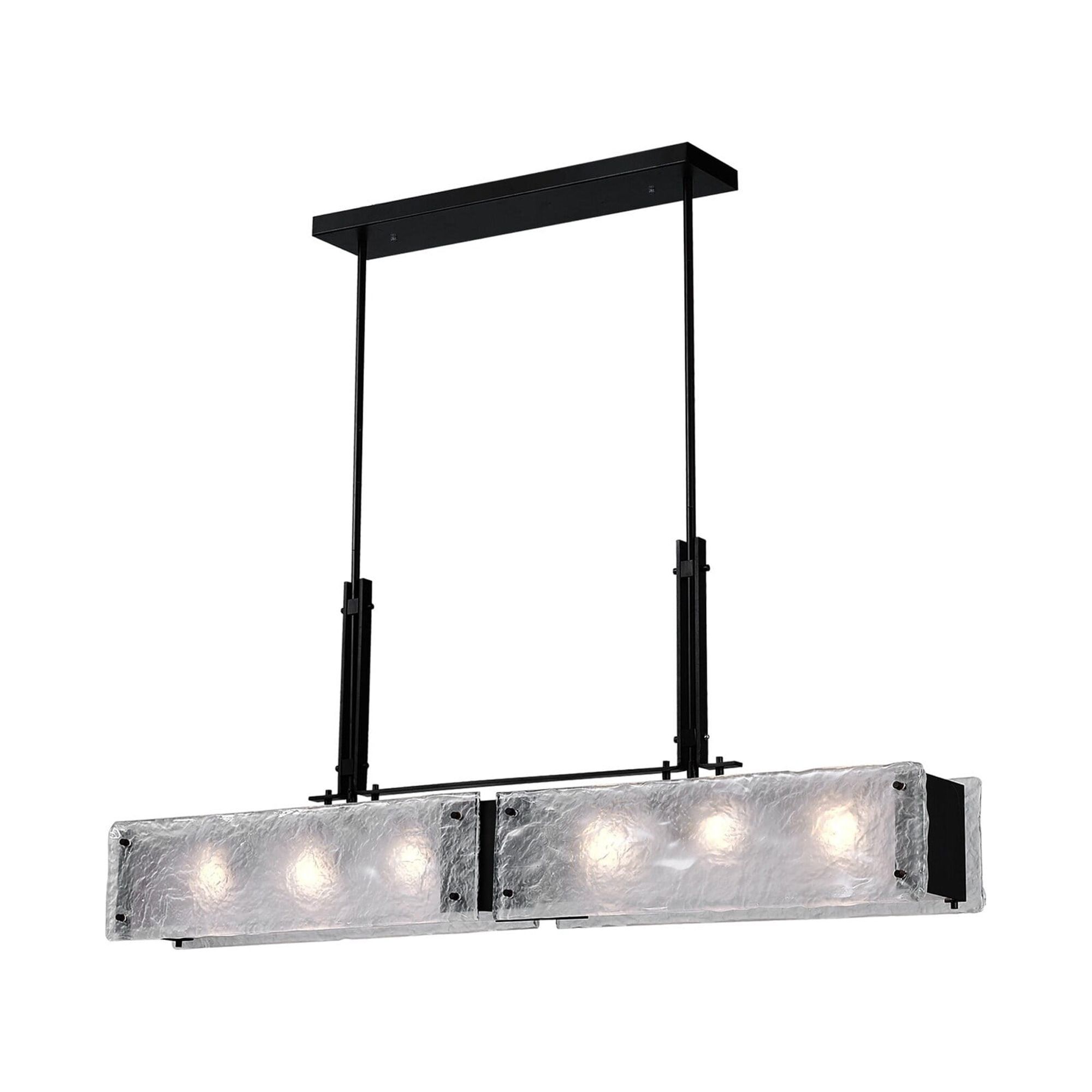 Assunta 45'' Black Frosted Glass Drum Chandelier with Plug-in Feature