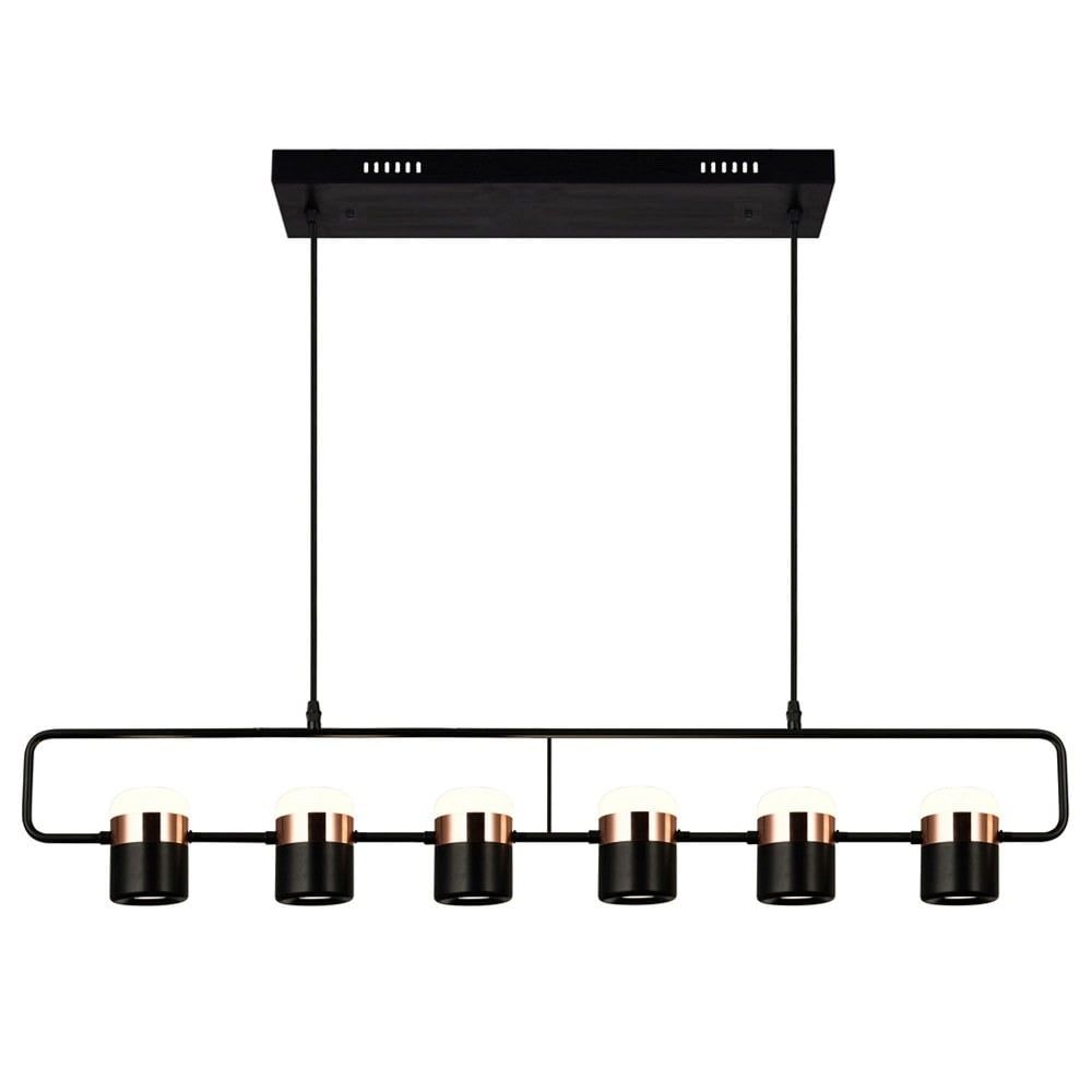 Moxie 45'' Black Finish 6-Light LED Pool Table Chandelier