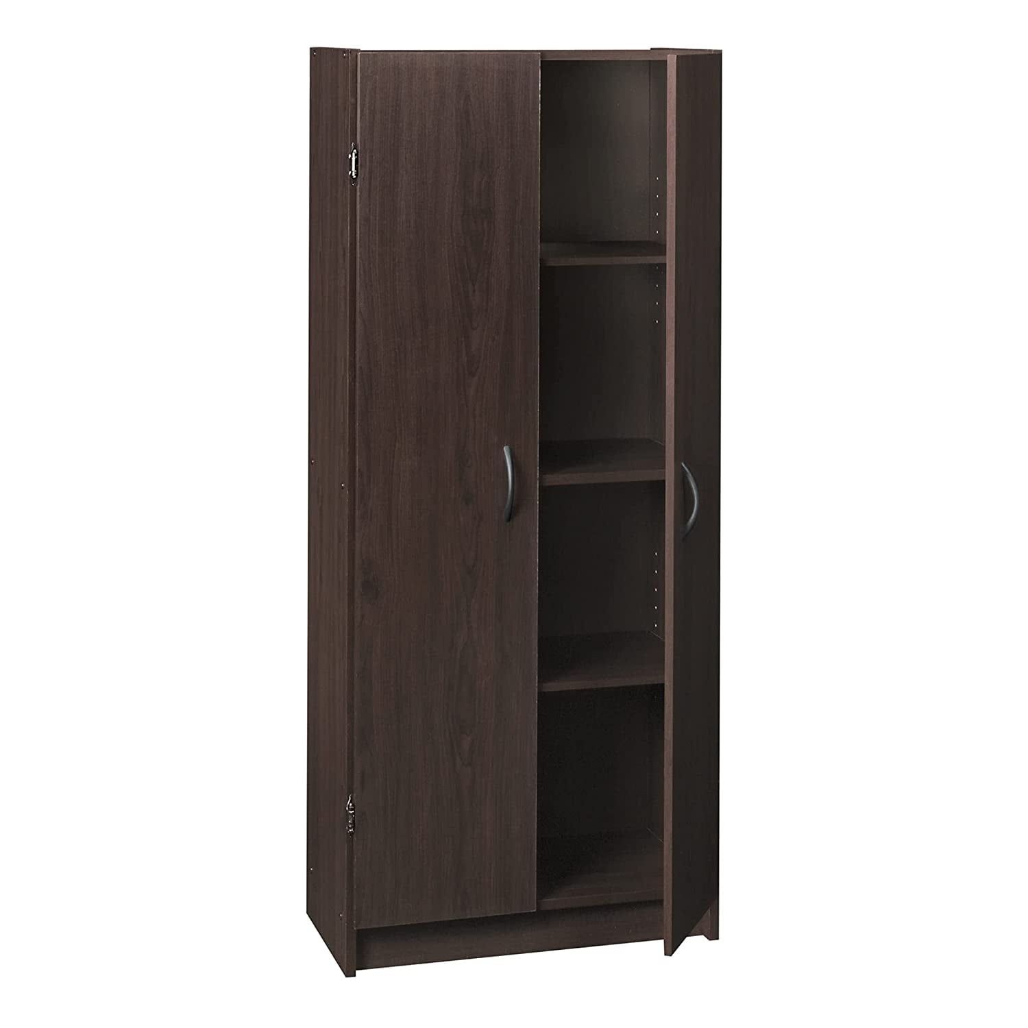 Espresso Freestanding Pantry Cabinet with Adjustable Shelves