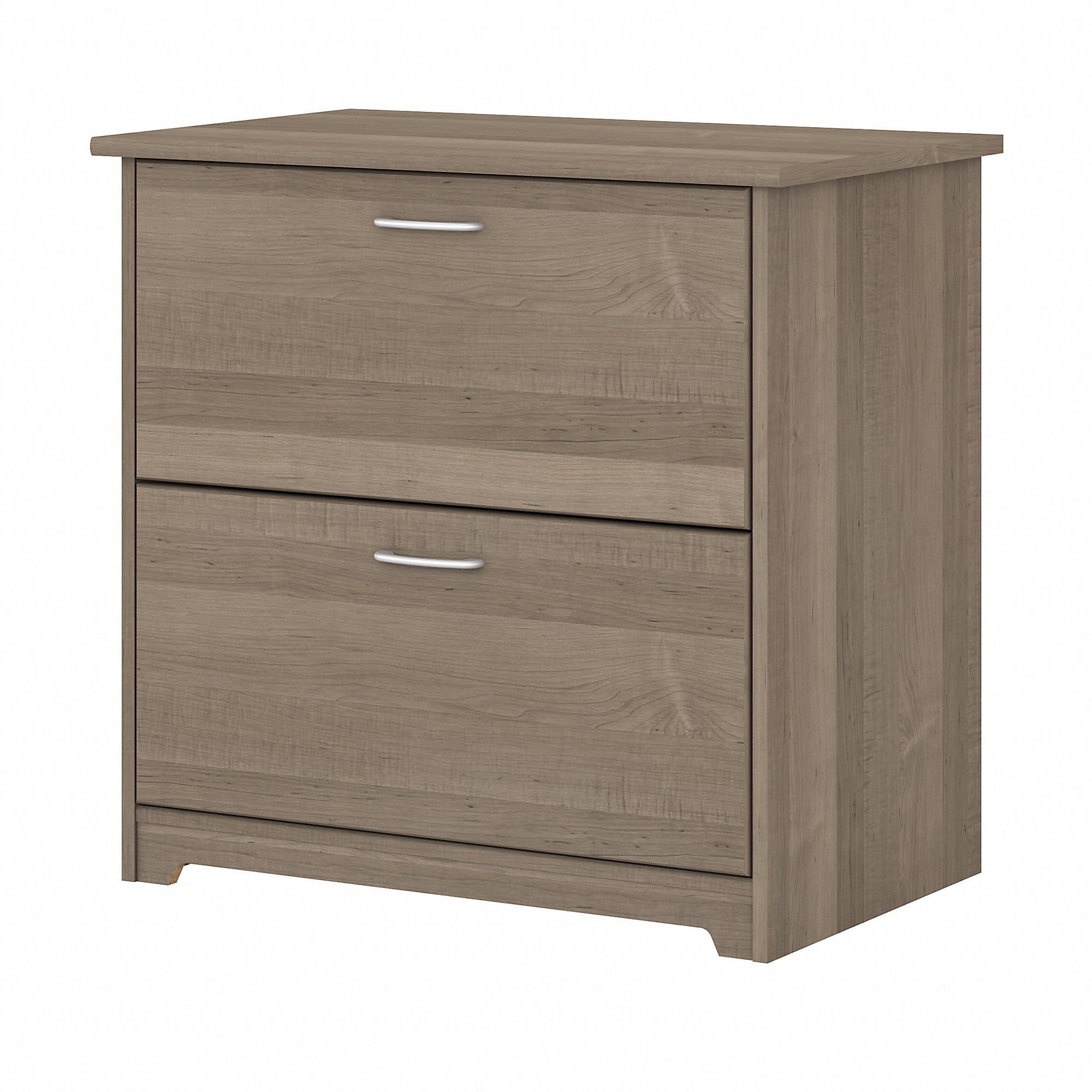 Ash Gray Modern Engineered Wood 2 Drawer Lateral Filing Cabinet