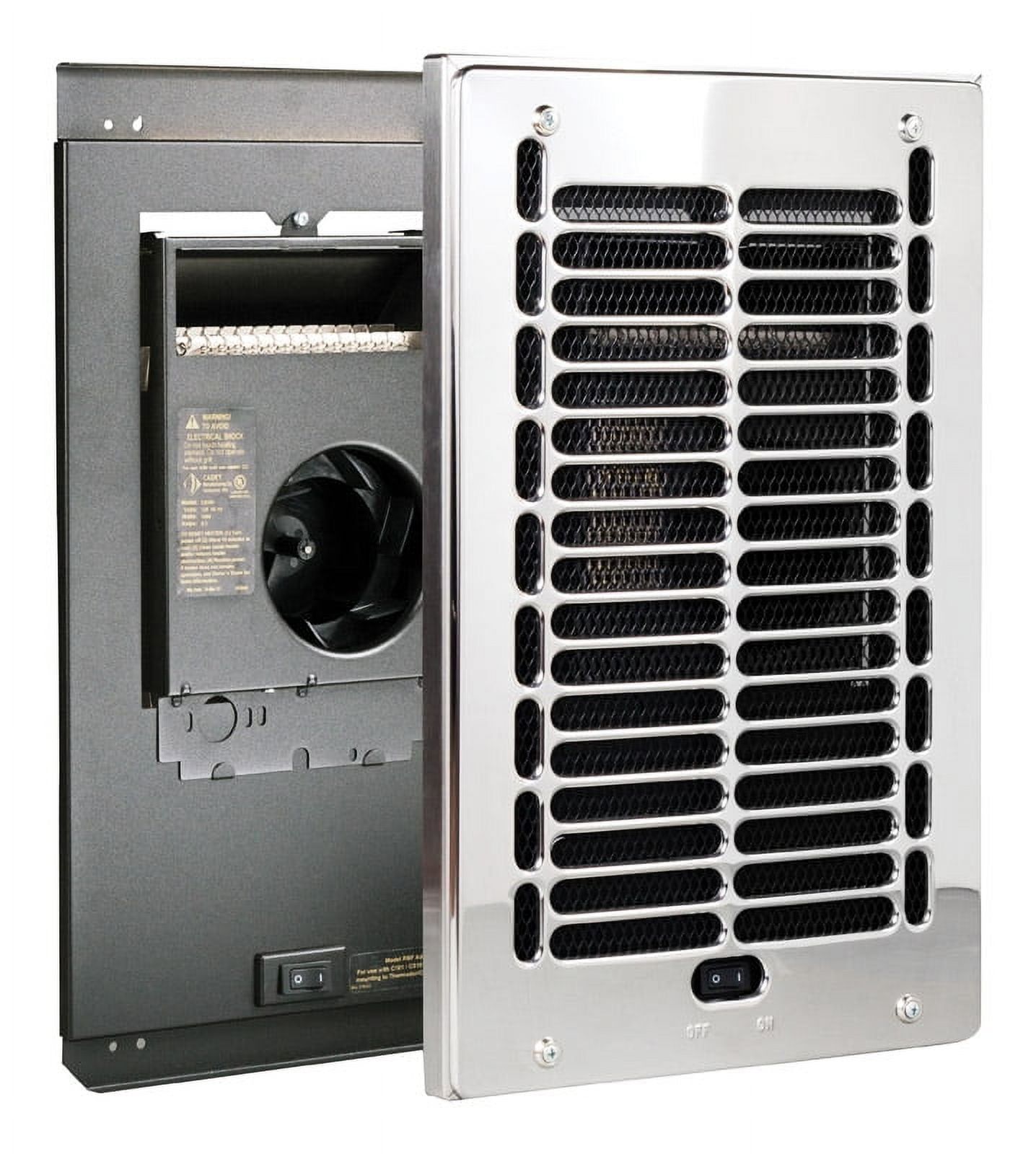 Cadet 1000W Chrome Fan-Forced Wall Heater