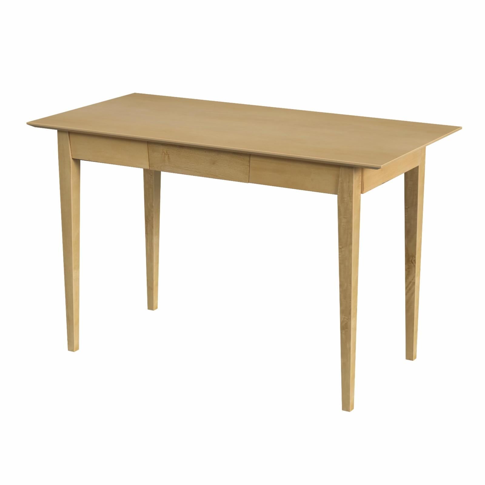 Caelynn 48" Natural Wood Shaker Writing Desk with Drawer