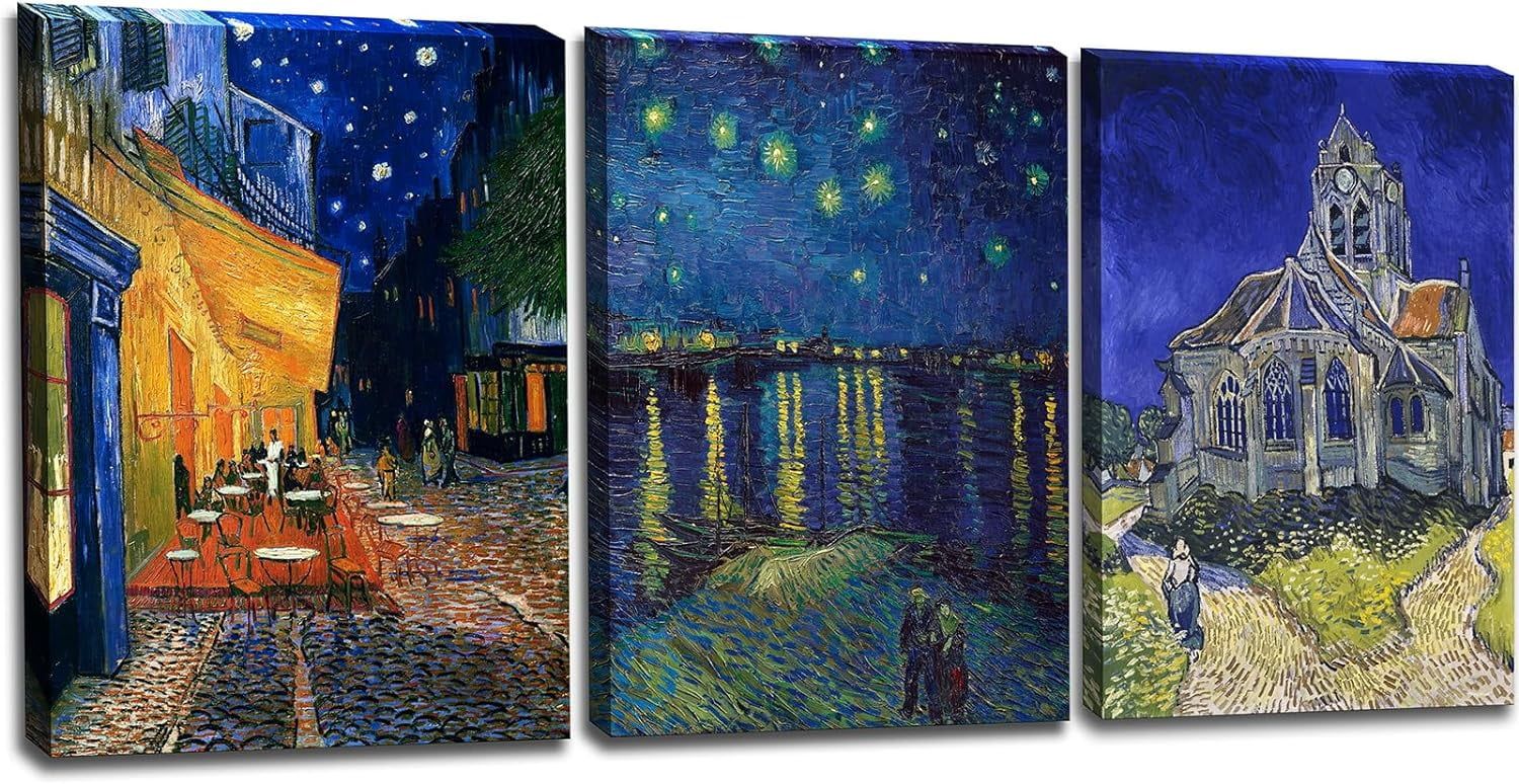 Vincent Van Gogh Landscape Canvas Print Set for Nursery