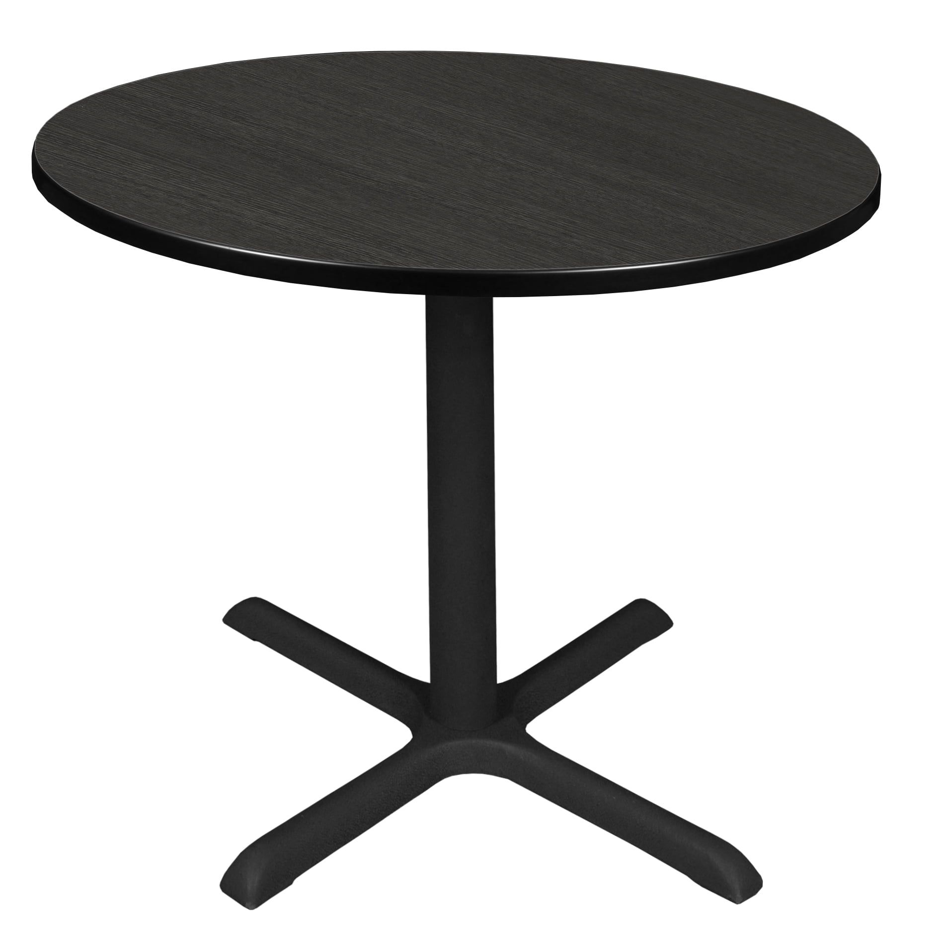 Ash Grey and Black 36" Round Wood Breakroom Table