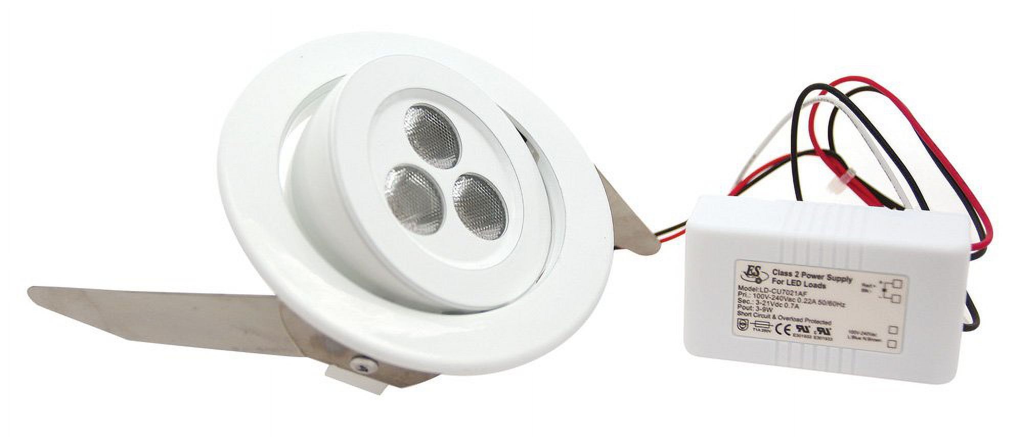 White LED Recessed Lighting Kit with Transformer