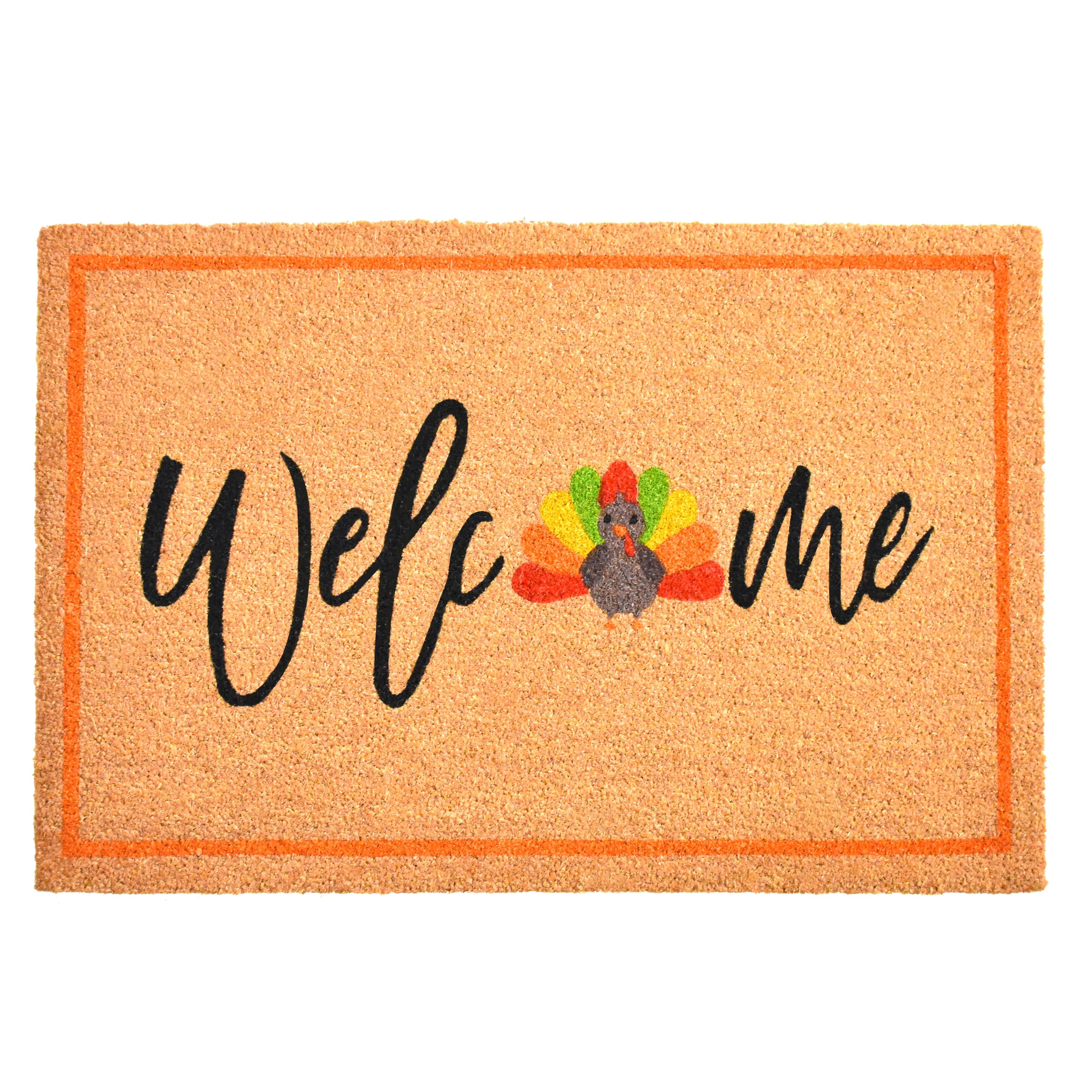 Bright Coir Thanksgiving Welcome Outdoor Doormat 17" x 29"