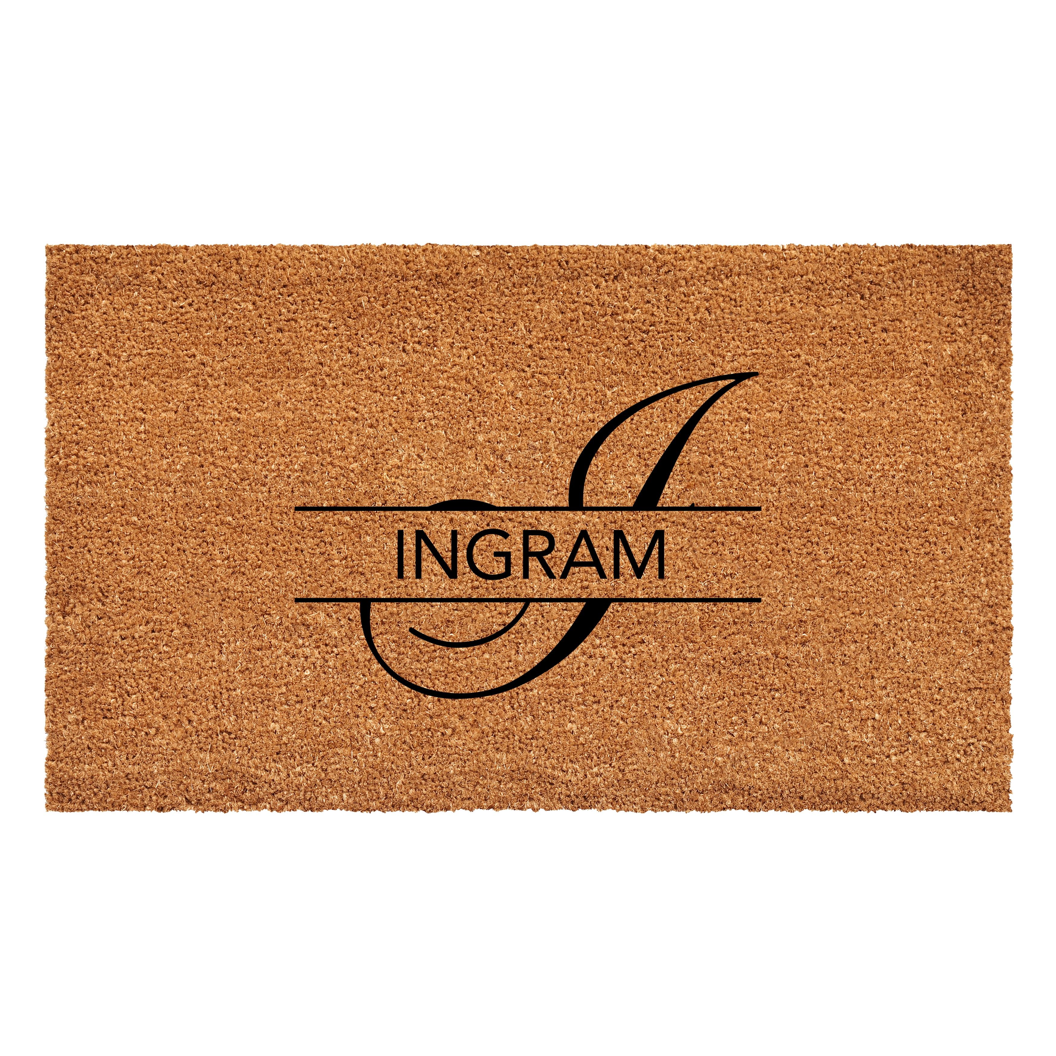 Ingram Personalized Natural Coir Outdoor Doormat 24" x 48"