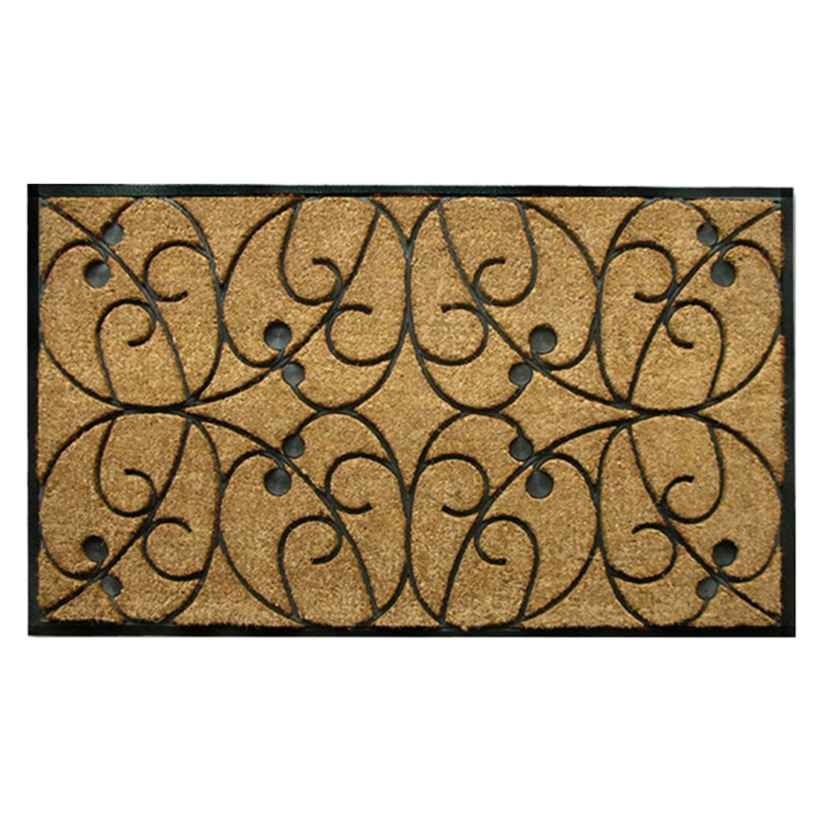 Elegant Coir & Rubber Oversized Entryway Doormat 30" x 48"