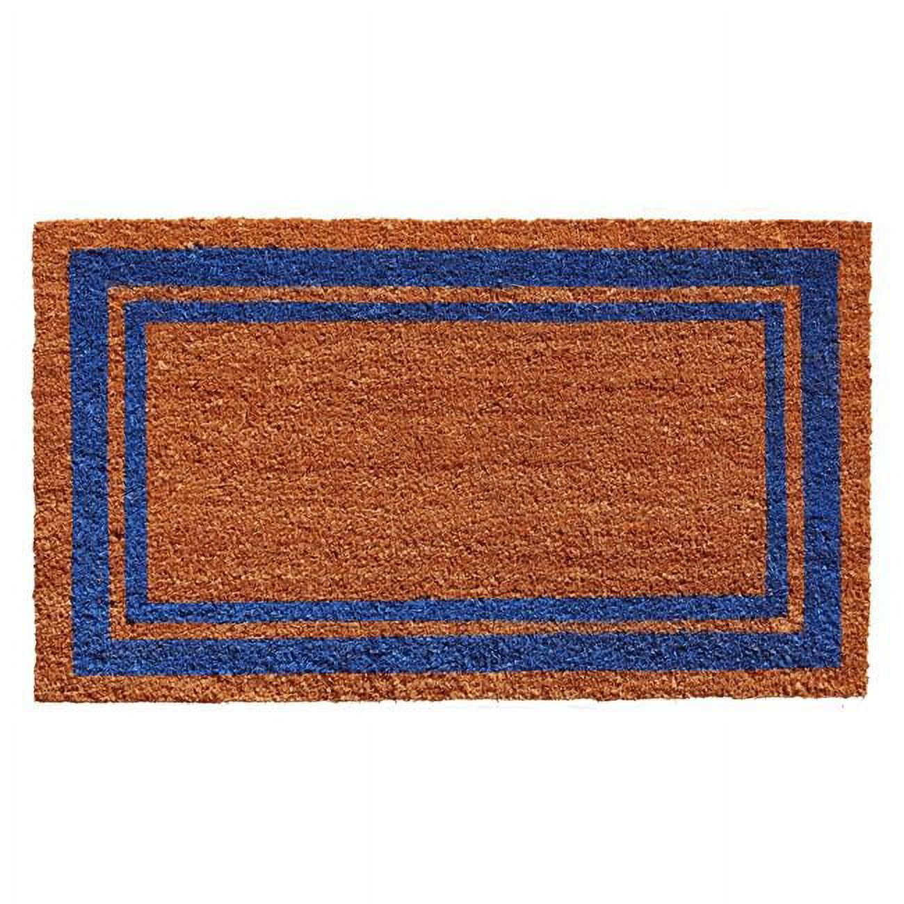 Blue Border Coir Outdoor Rectangular Doormat 18" x 30"