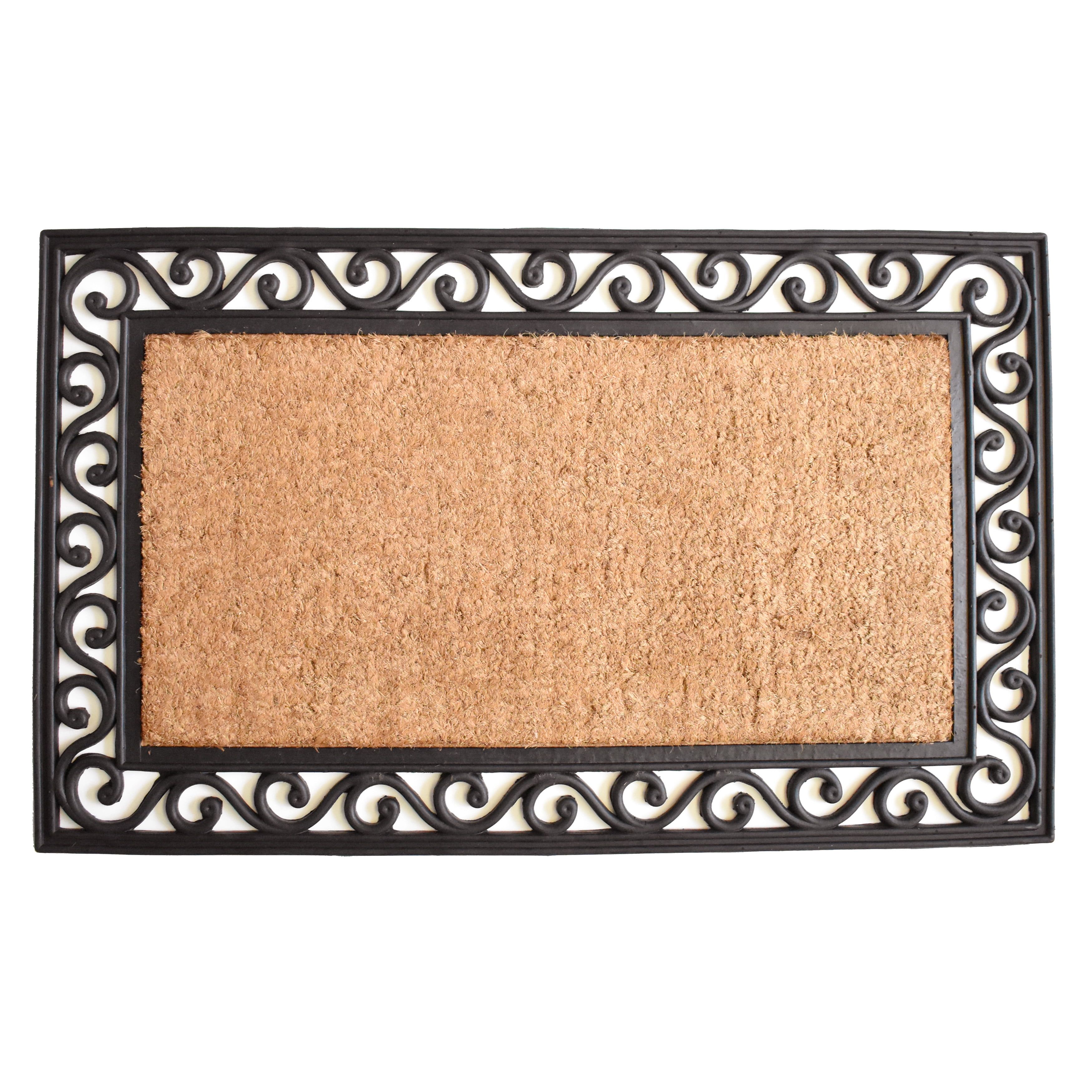 Versailles Coir and Rubber Rectangular Doormat 22" x 36"