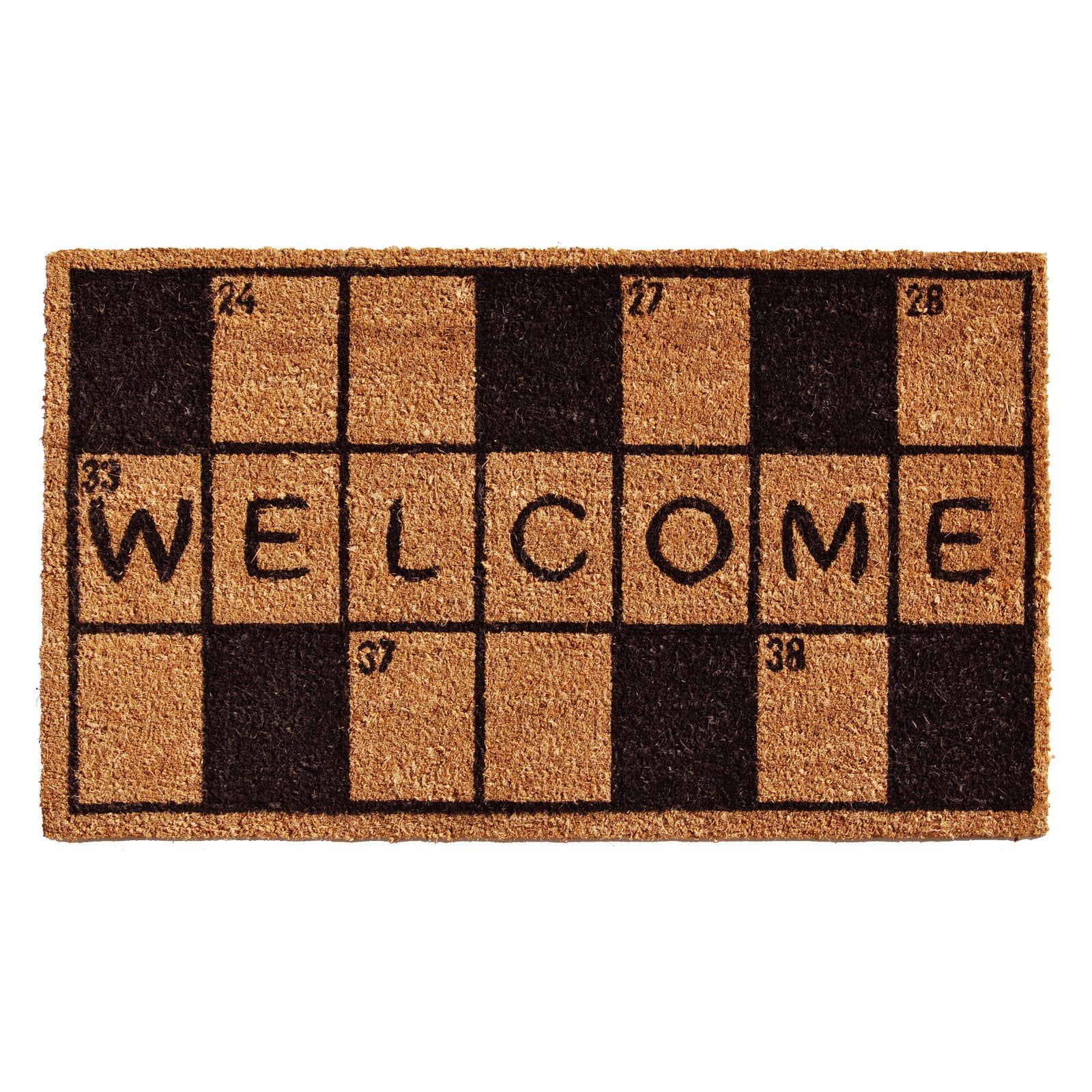 Eco-Friendly Coir Rectangular Welcome Outdoor Doormat 17" x 29"