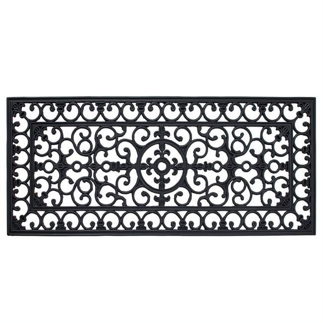 Personalized Fleur de Lis 41" Heavy-Duty Rubber Outdoor Doormat