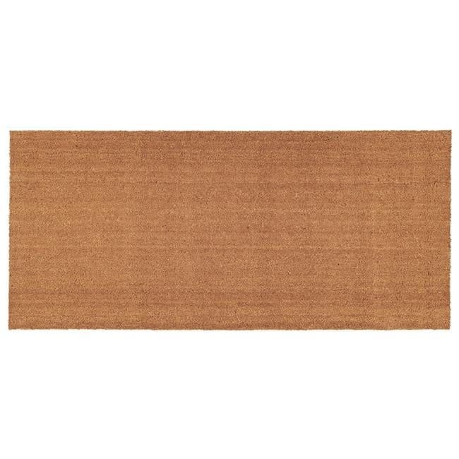 Natural Coir and Vinyl Rectangular Outdoor Doormat 2' x 4'