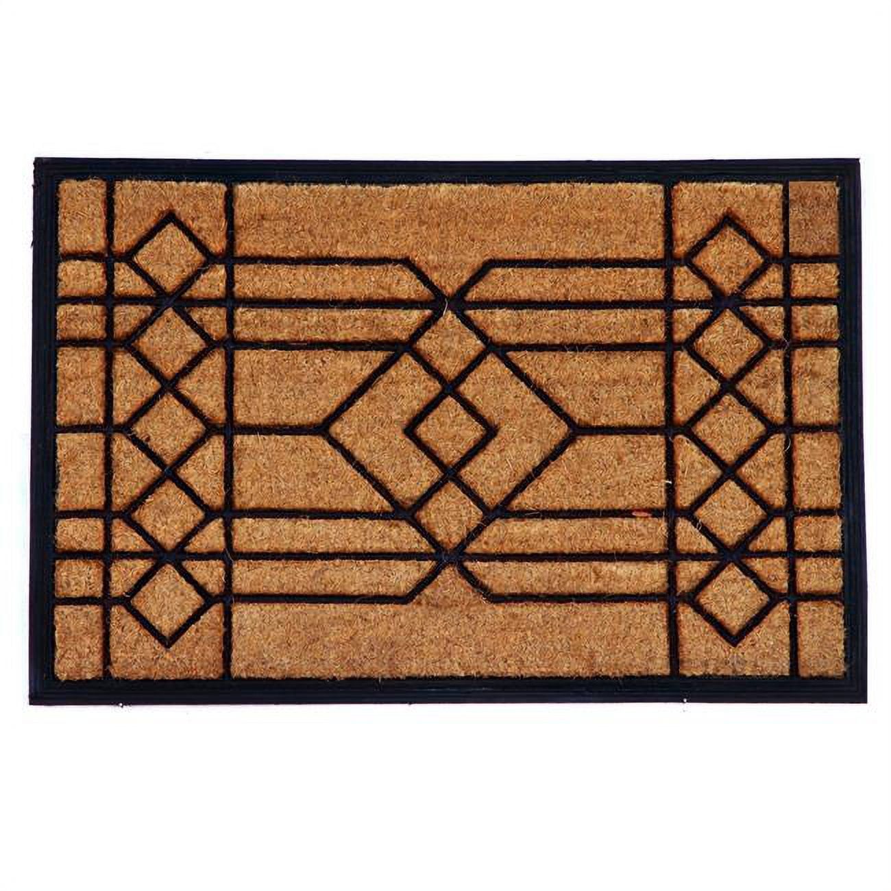 Elegant Coir and Rubber 24" x 36" Rectangular Outdoor Doormat