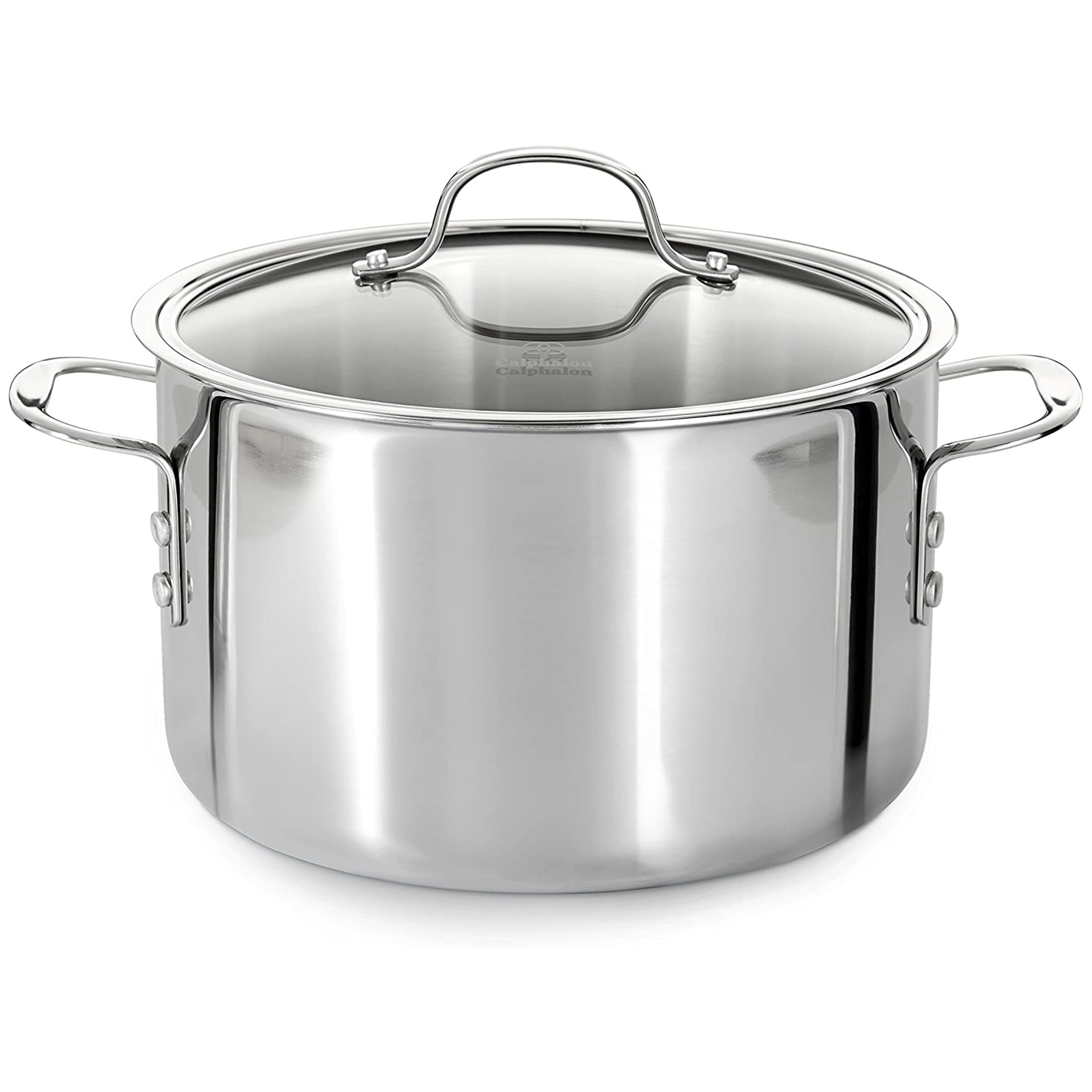 Calphalon 8 Quart Tri-Ply Stainless Steel Stock Pot with Lid