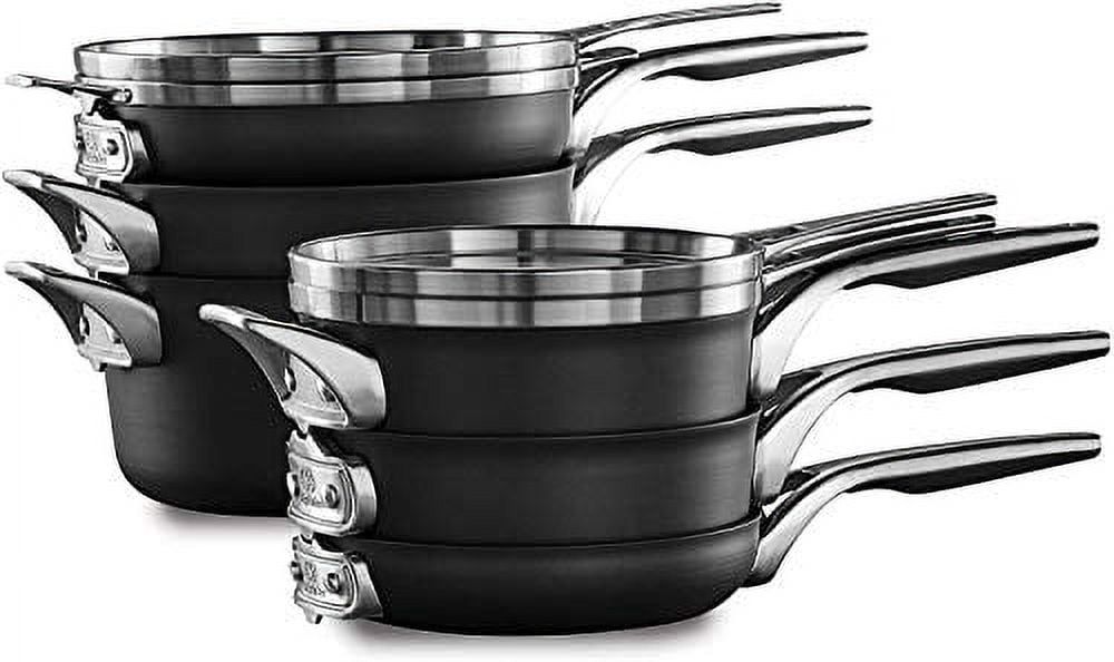 Calphalon 10-Piece Black Aluminum Nonstick Cookware Set