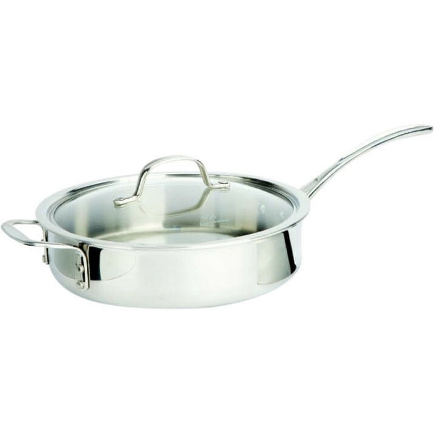 Tri-Ply Stainless Steel 3-Quart Non-Stick Saute Pan