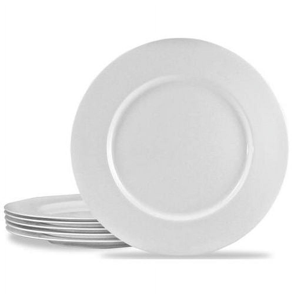 White 12.25" Melamine Dinner Plate Set of 6