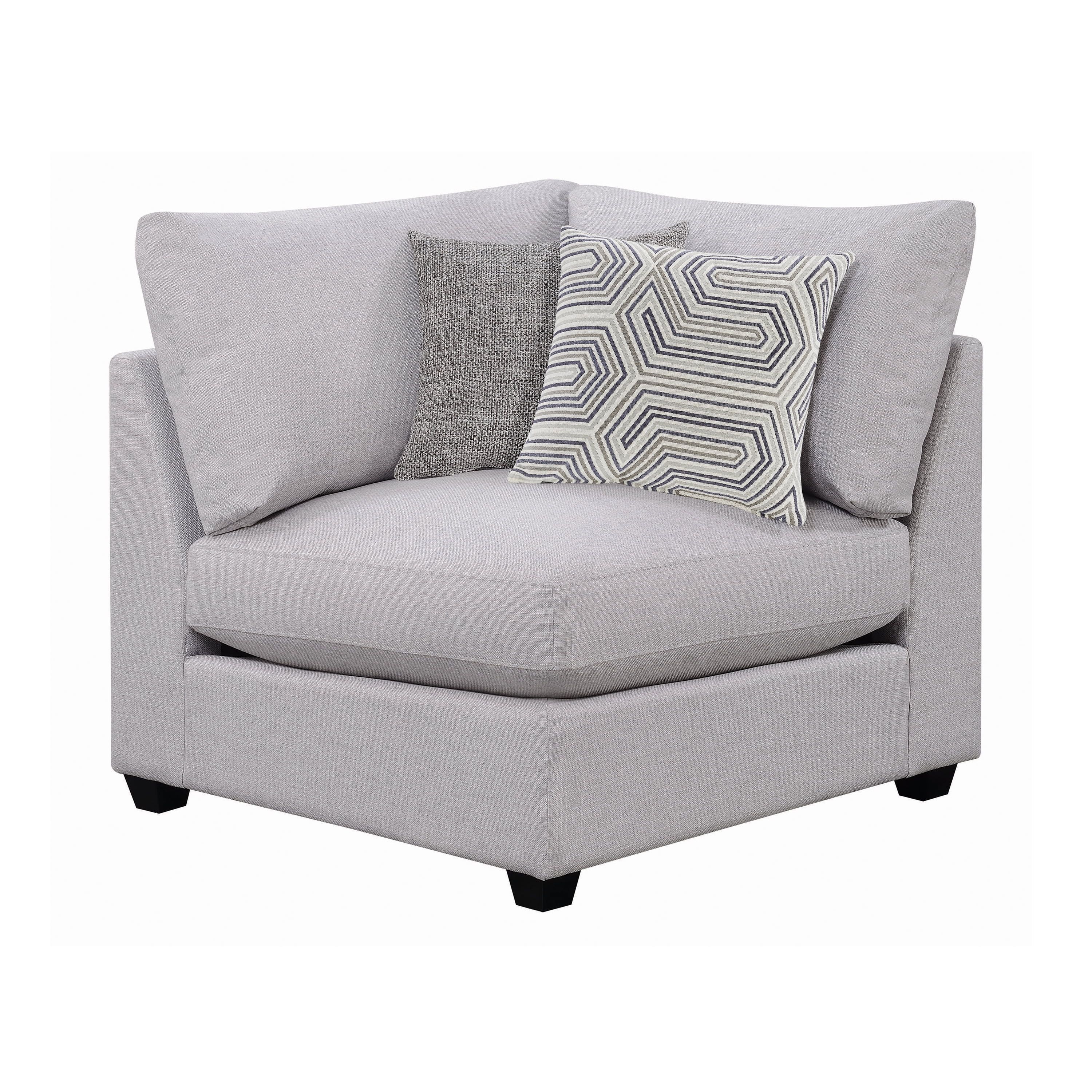 Cambria Light Grey Upholstered Corner Chair