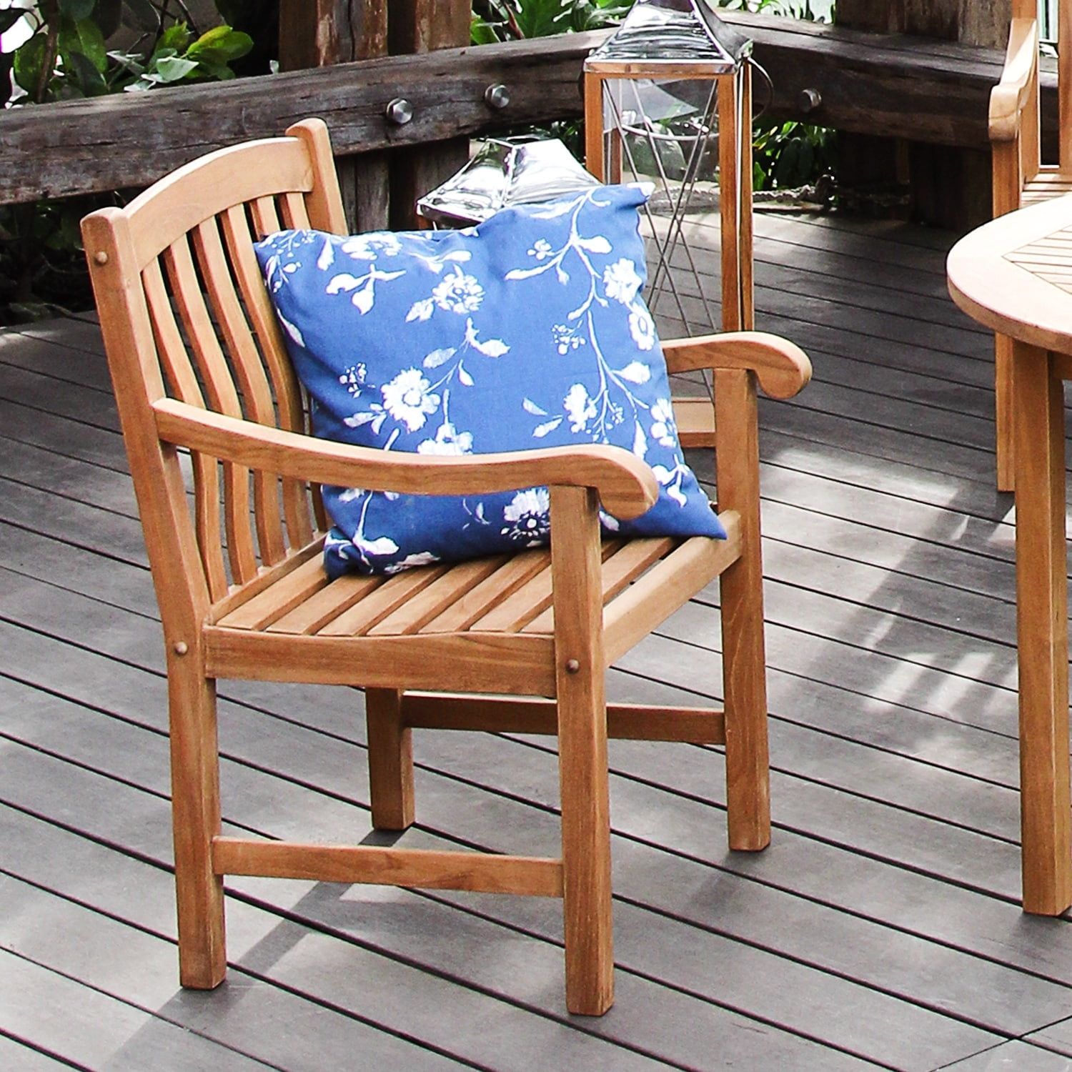 Sherwood Natural Teak Outdoor Dining Armchair