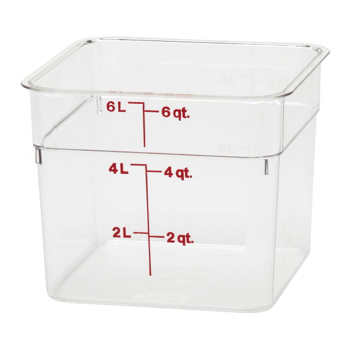 Clear 6 Quart Rectangular Plastic Storage Container