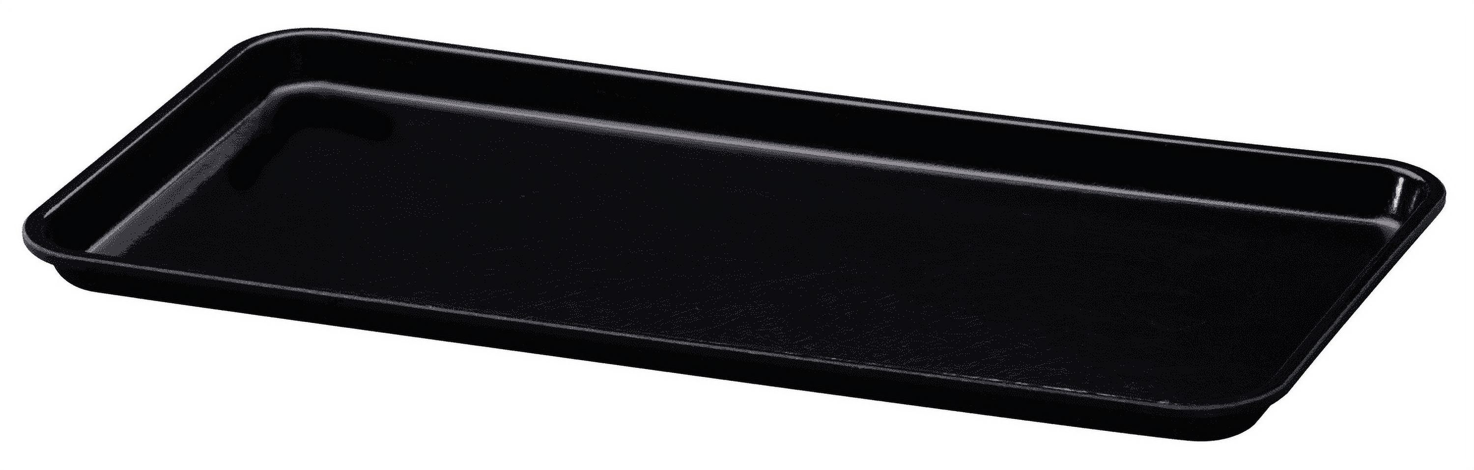 Black Rectangular Fiberglass Market Display Tray, 9" x 18"