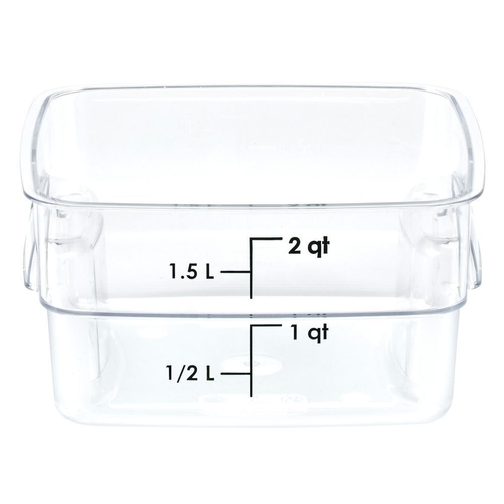 Clear 2 Qt Plastic Food Storage Container with Handles