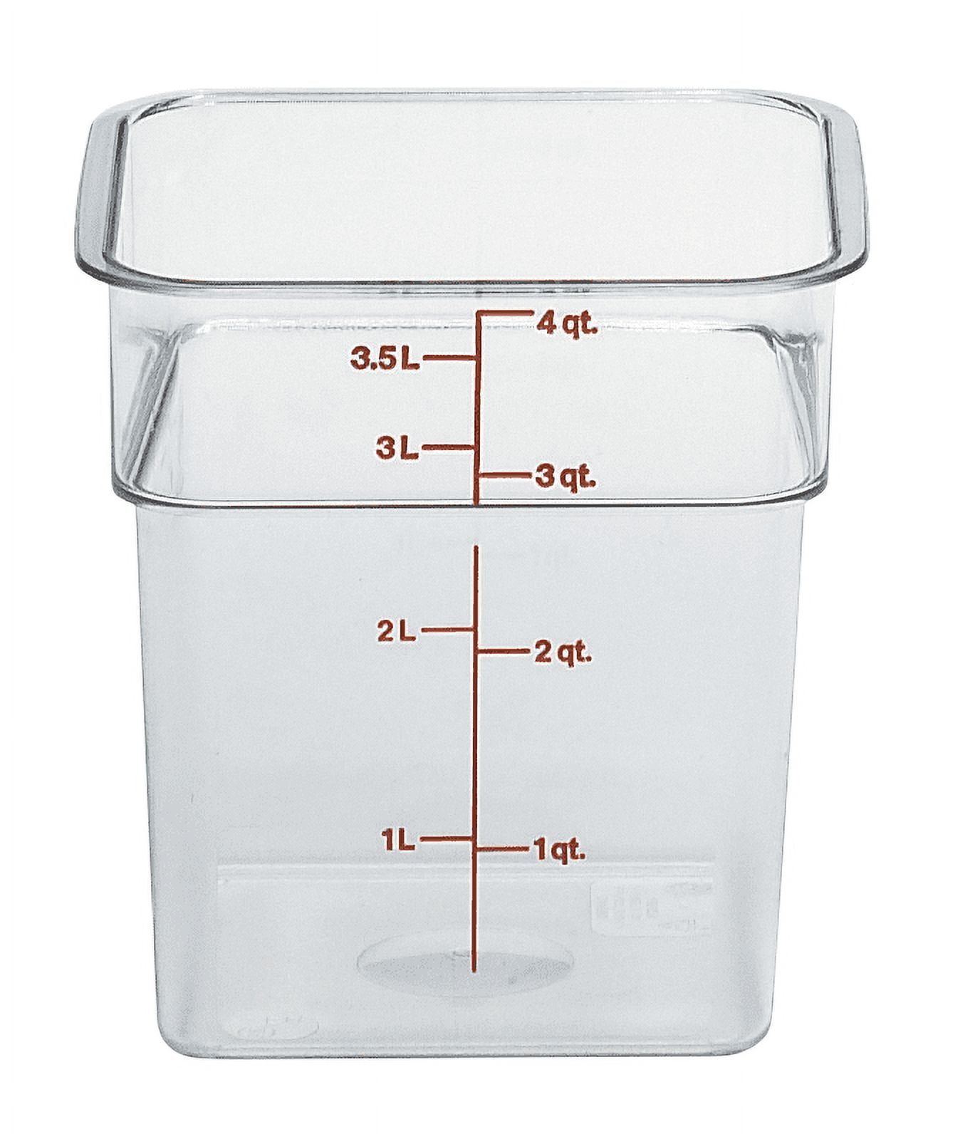 Clear Polycarbonate 4QT Square Food Storage Container