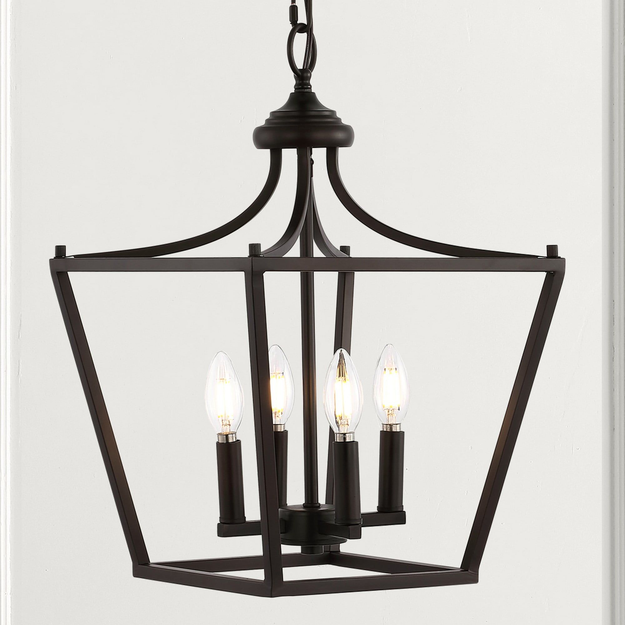 Camden 13" 4-Light LED Oil-Rubbed Bronze Farmhouse Pendant Lantern