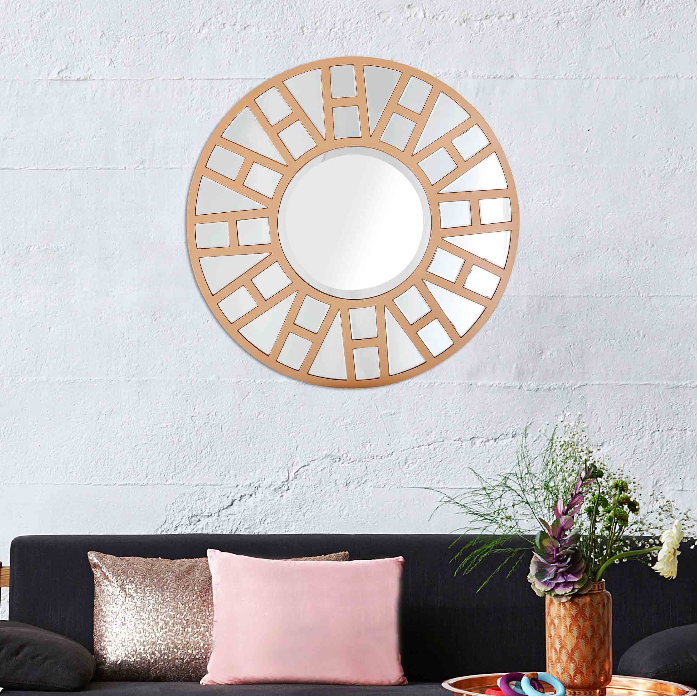 Millennium 31.5" Neutral Tone Wood Circular Mirror