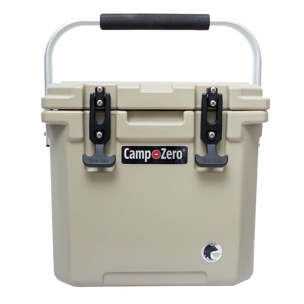 Beige 12.6 Quart Bear Resistant Premium Cooler with Aluminum Handle