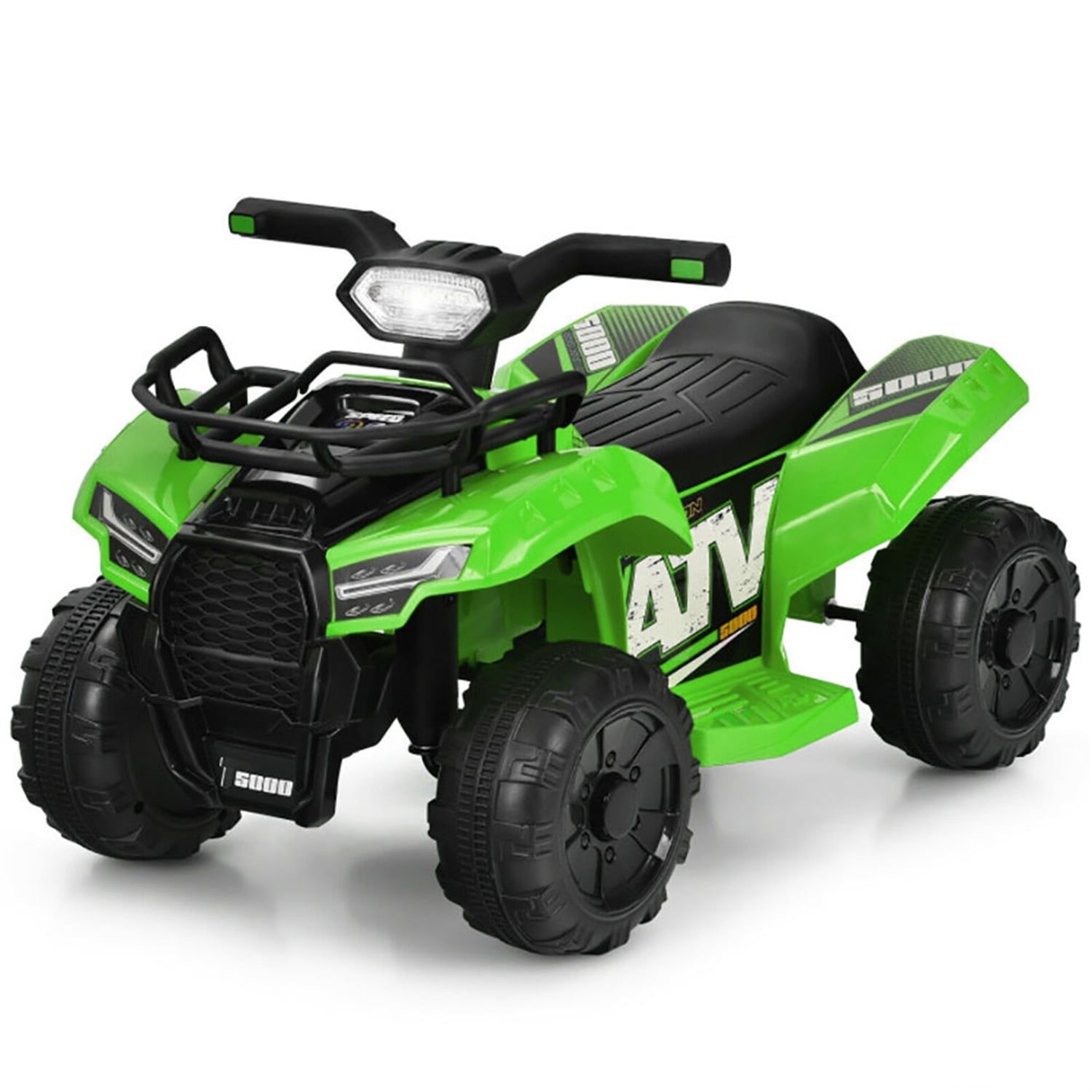 Green 6V Kids Electric Quad ATV with LED Lights